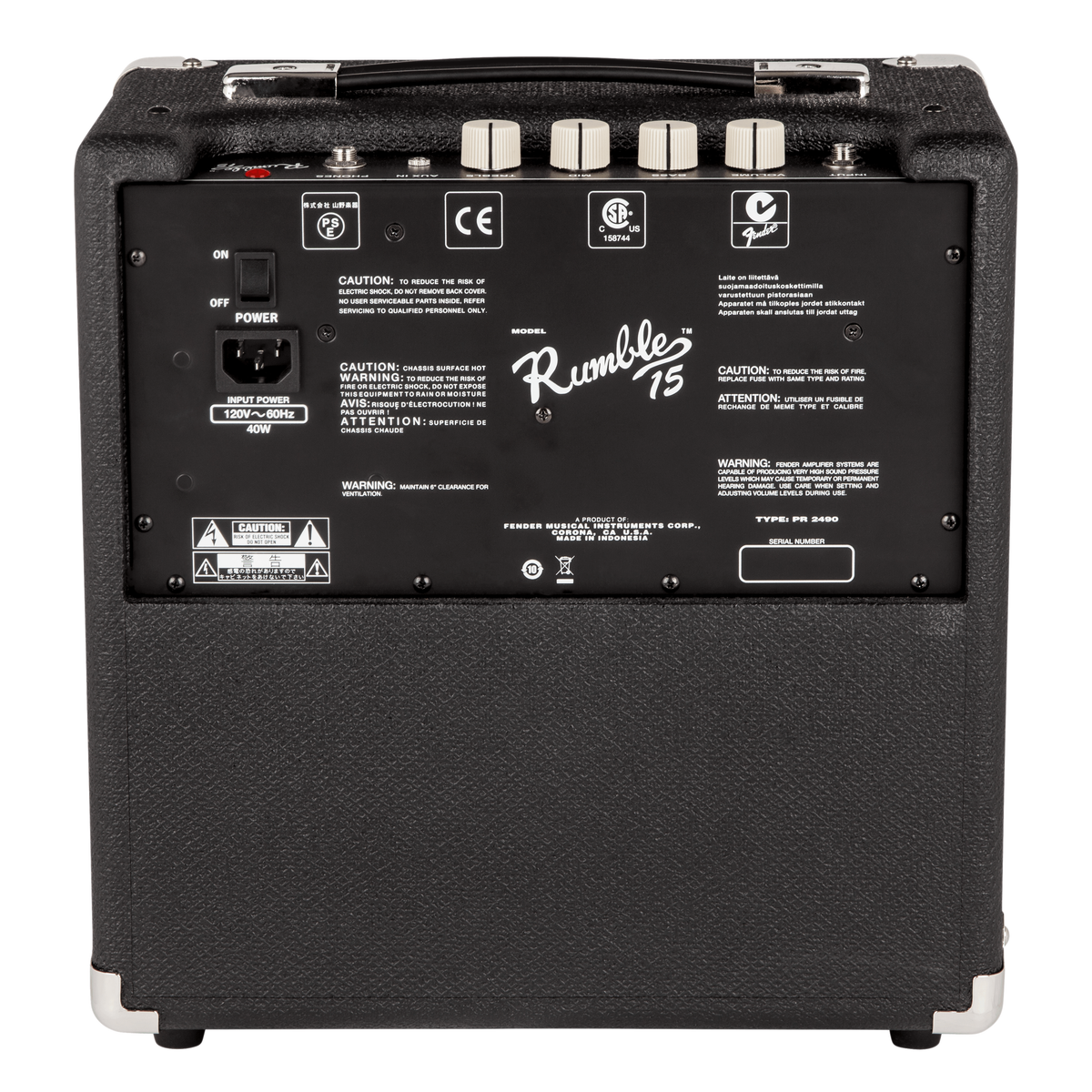 Fender Rumble 15 Watt Bass Combo Amplifier