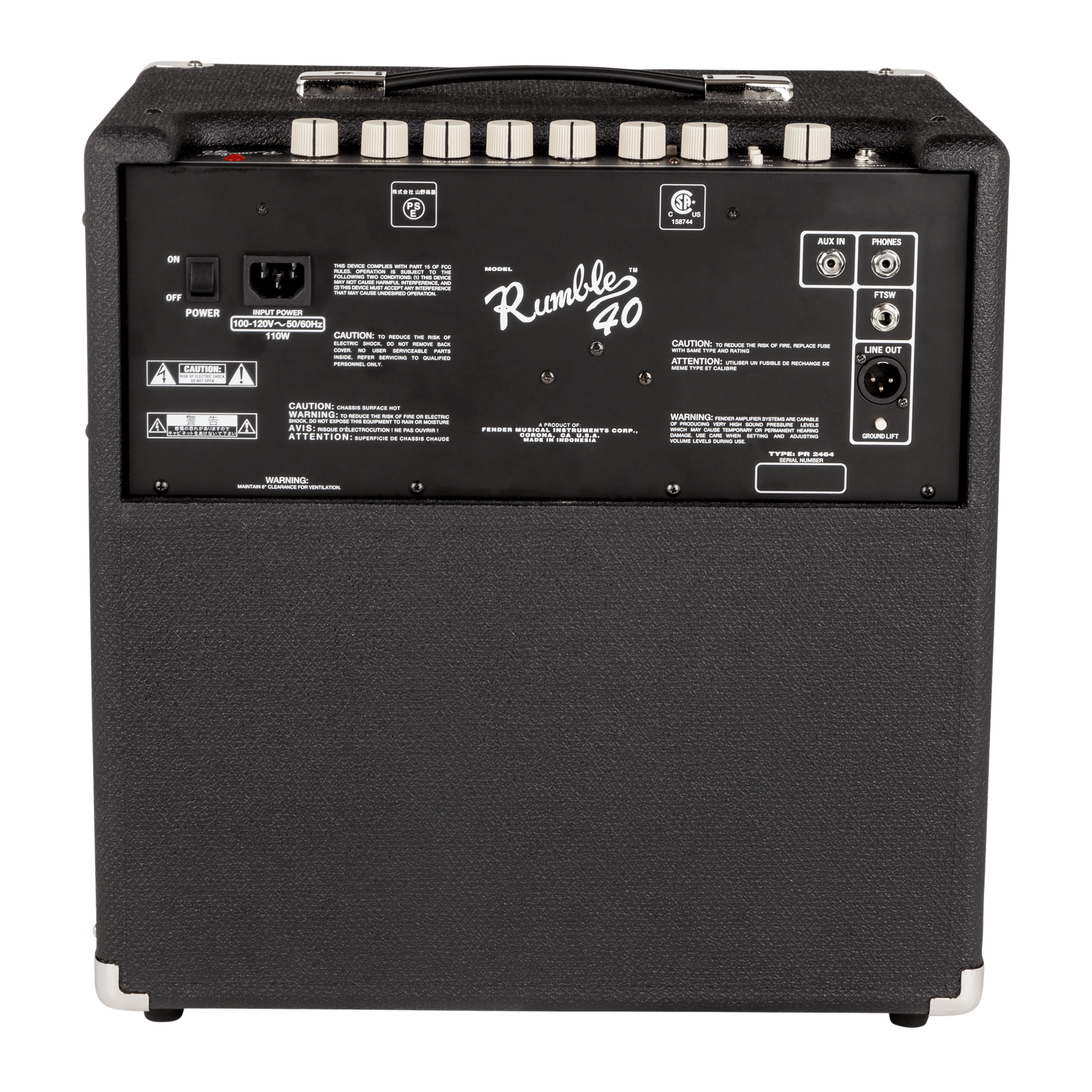 Fender Rumble 40 Watt Bass Combo Amplifier
