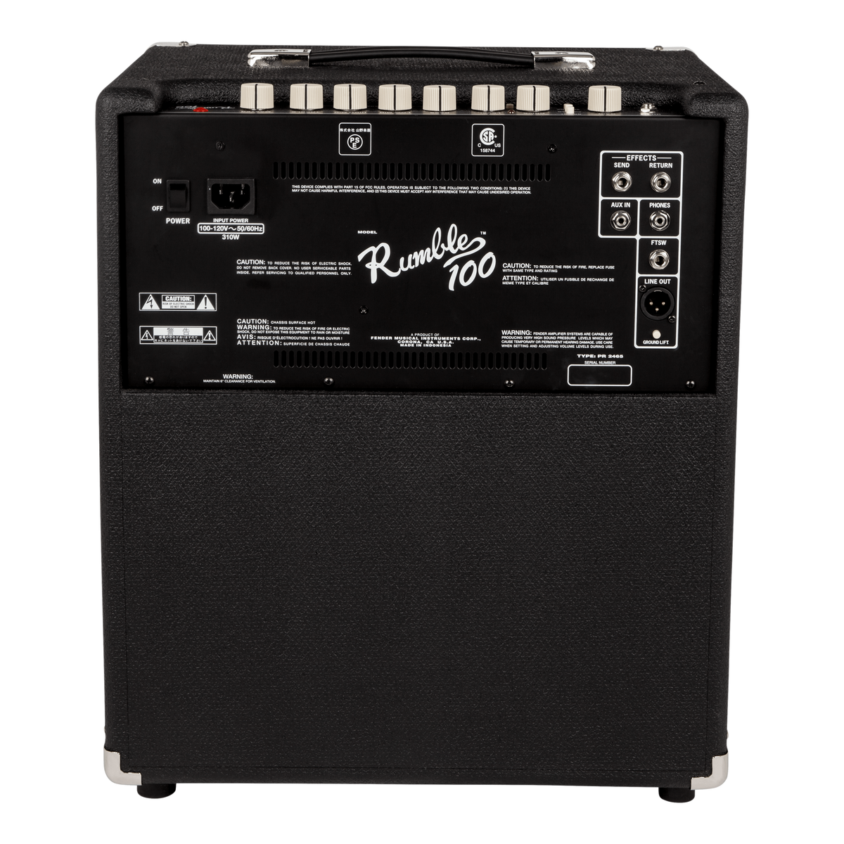 Fender Rumble 100 Watt Bass Combo Amplifier