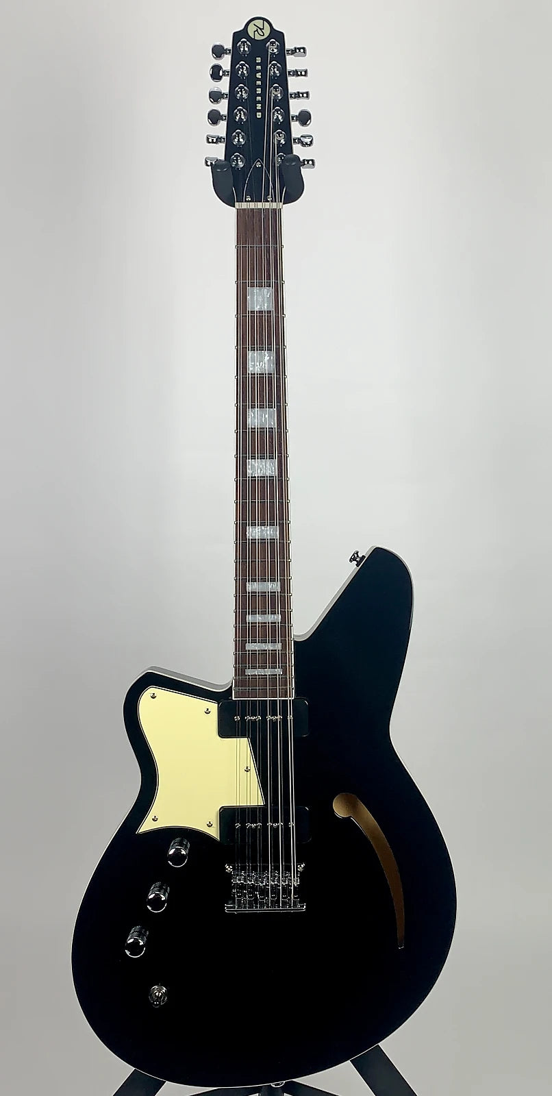 Reverend Airwave 12 Left Handed Midnight Black Rock City Music Co