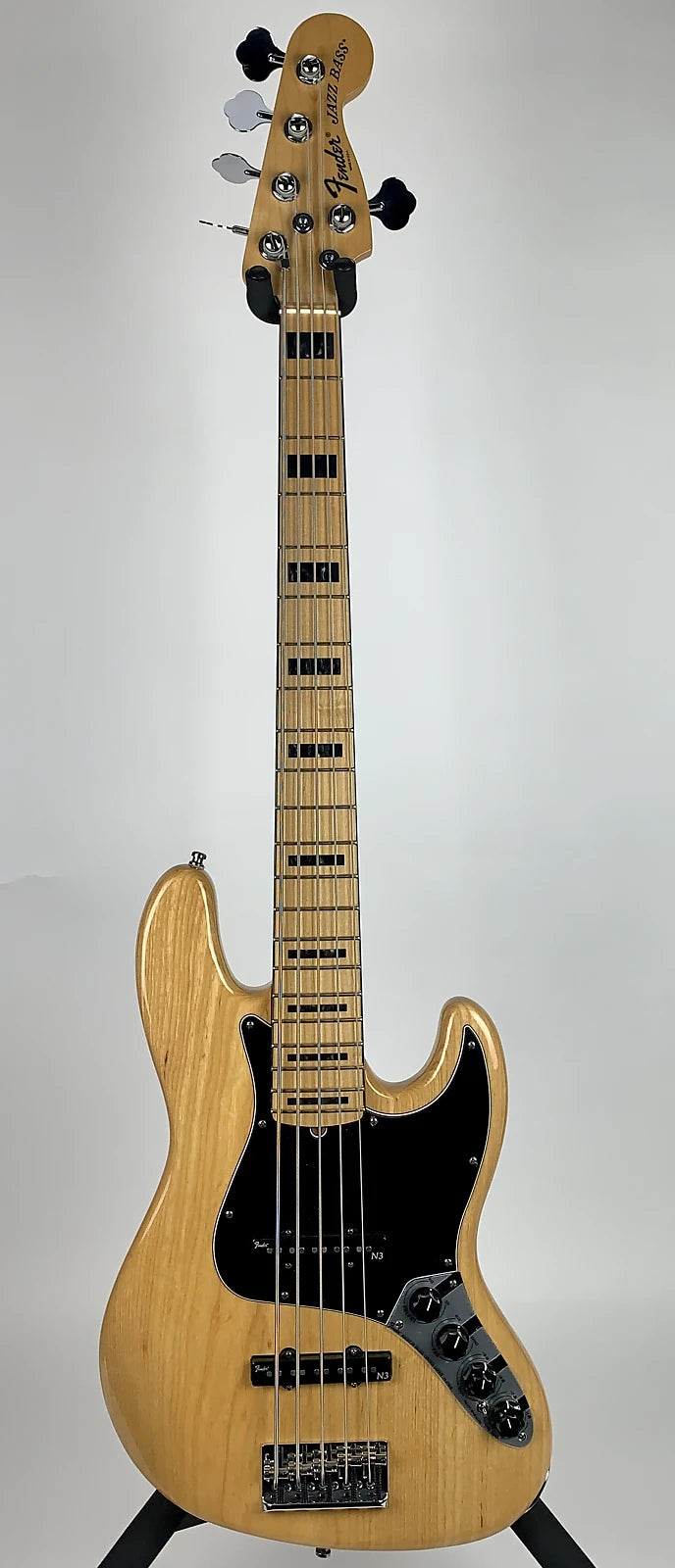 USED Fender American Deluxe 5 String Jazz Bass Natural Rock