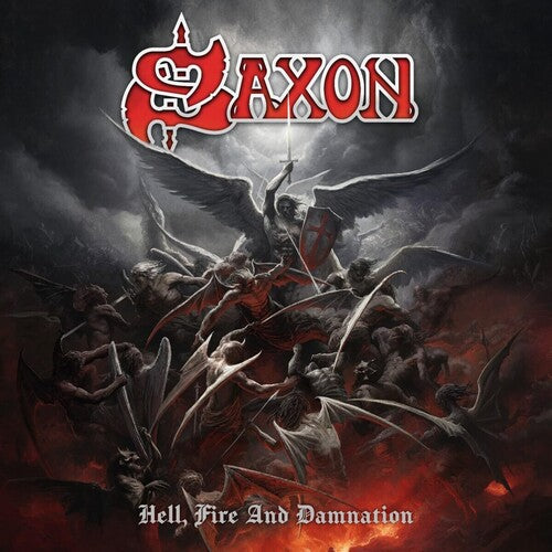 Saxon - Hell Fire And Damnation (Indie Exclusive - Red w/Black Marble Vinyl)