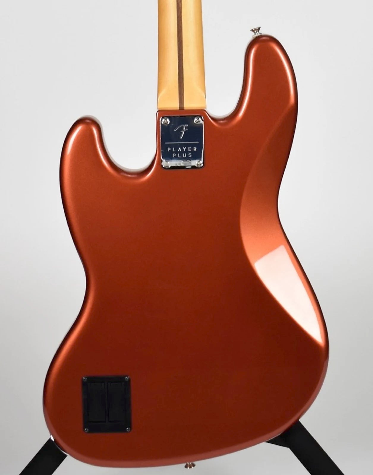 USED Fender Player Plus Jazz Bass with Maple Fingerboard - Aged Candy Apple Red