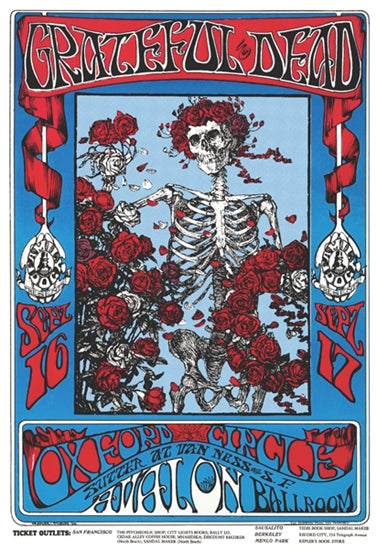 GRATEFUL DEAD Skeleton & Roses - 24"x36" Poster