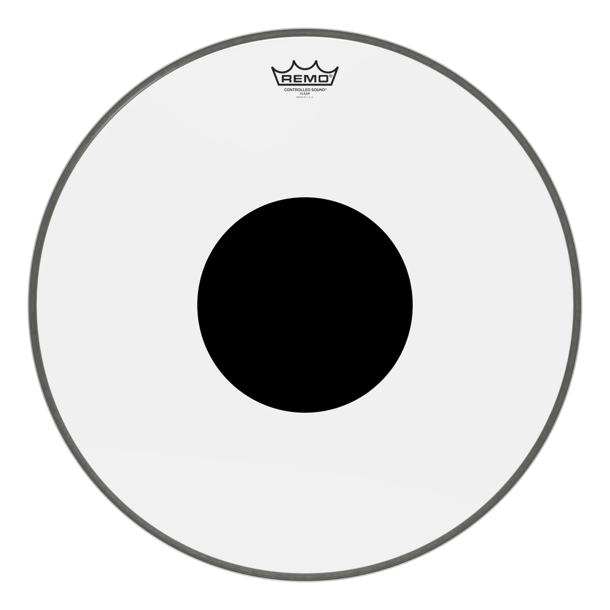 Remo CS-1320-10 Controlled Sound Clear Top Black Dot Bass Drumhead - 20"