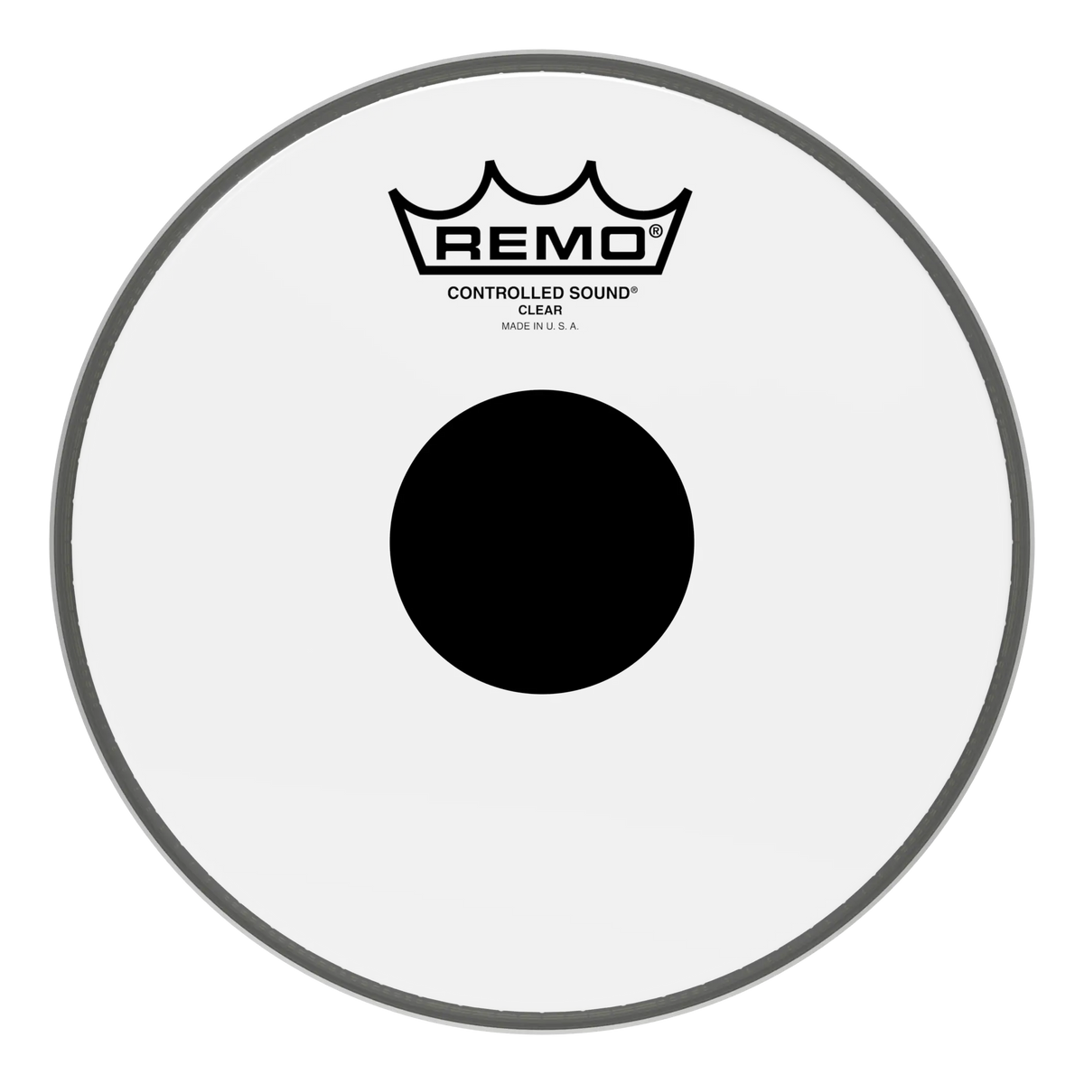 Remo CS-0316-10 Controlled Sound Clear Top Black Dot Drumhead - 16"