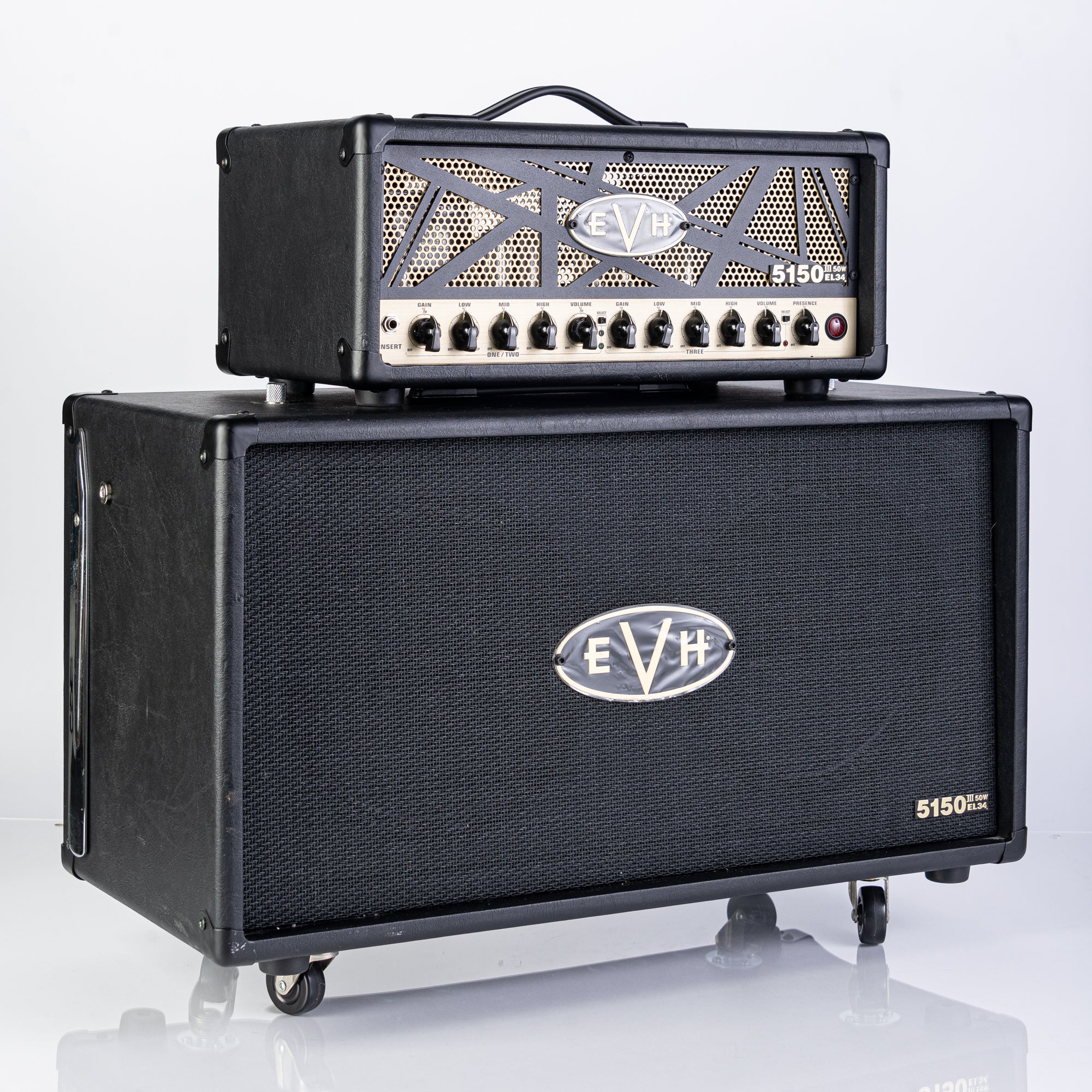 USED EVH 5150 III EL34 50 Watt Head + EVH 5150III 2x12 Cabinet - Rock ...