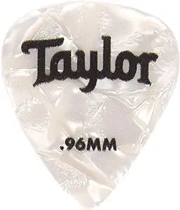 Taylor Celluloid 351 Guitar Picks, White Pearl, 12-Pack 0.96mm