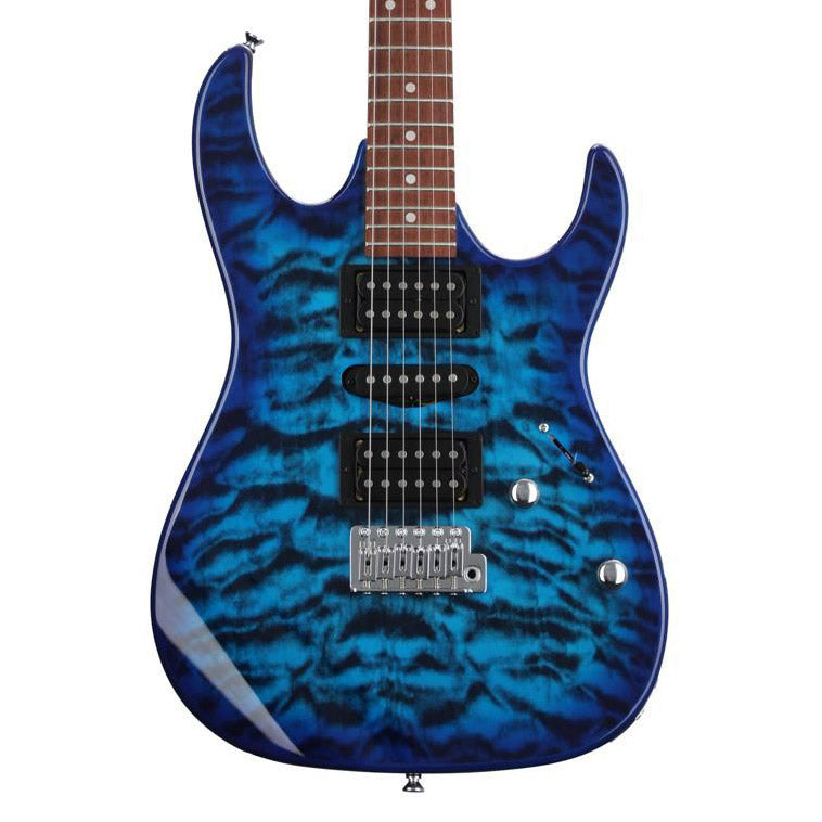 Ibanez GIO GRX70QA Electric Guitar - Transparent Blue Burst