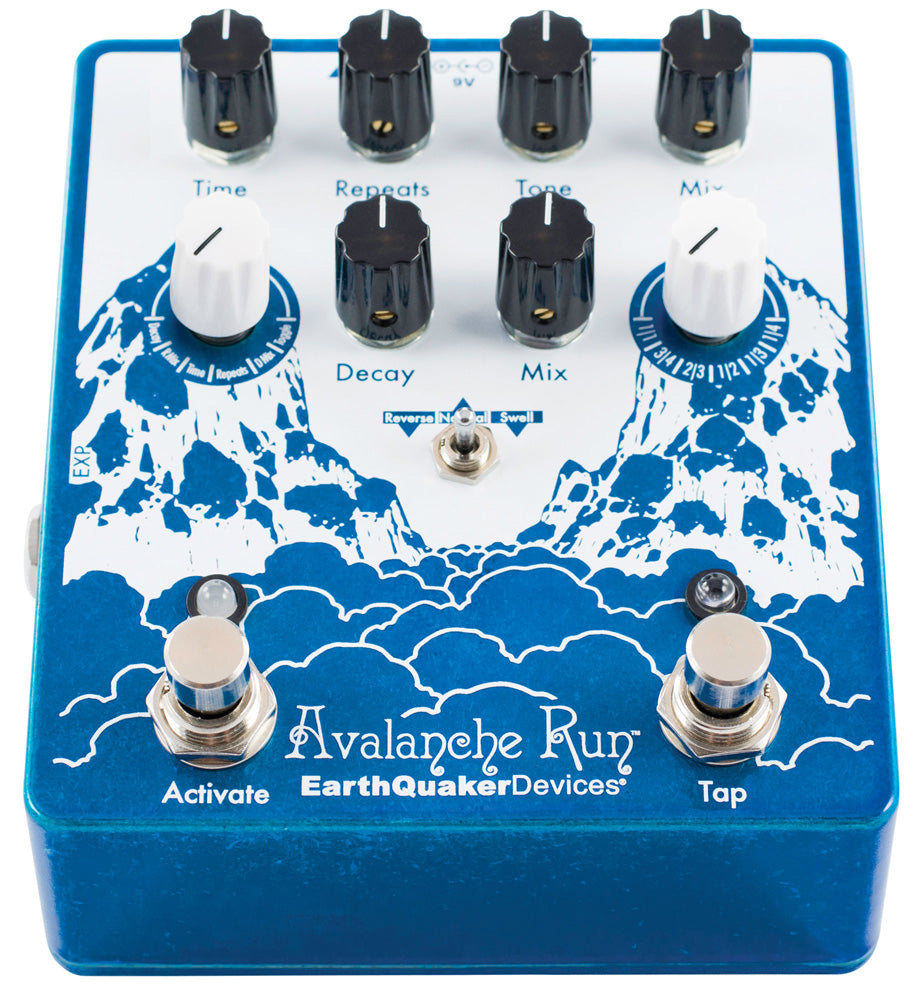 EarthQuaker Devices Avalanche Run V3 Stereo Reverb & Delay with Tap Tempo Guitar Pedal