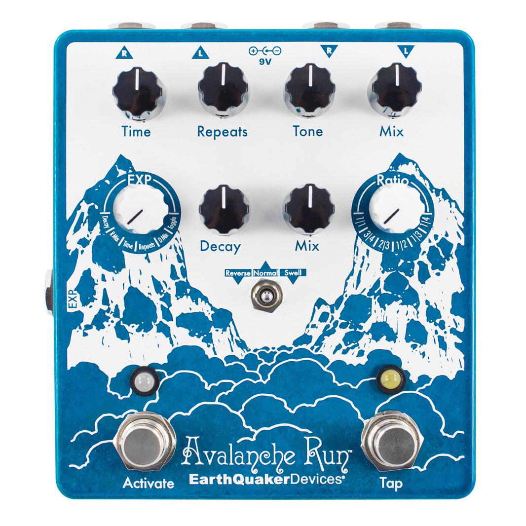 EarthQuaker Devices Avalanche Run V3 Stereo Reverb & Delay with Tap Tempo Guitar Pedal