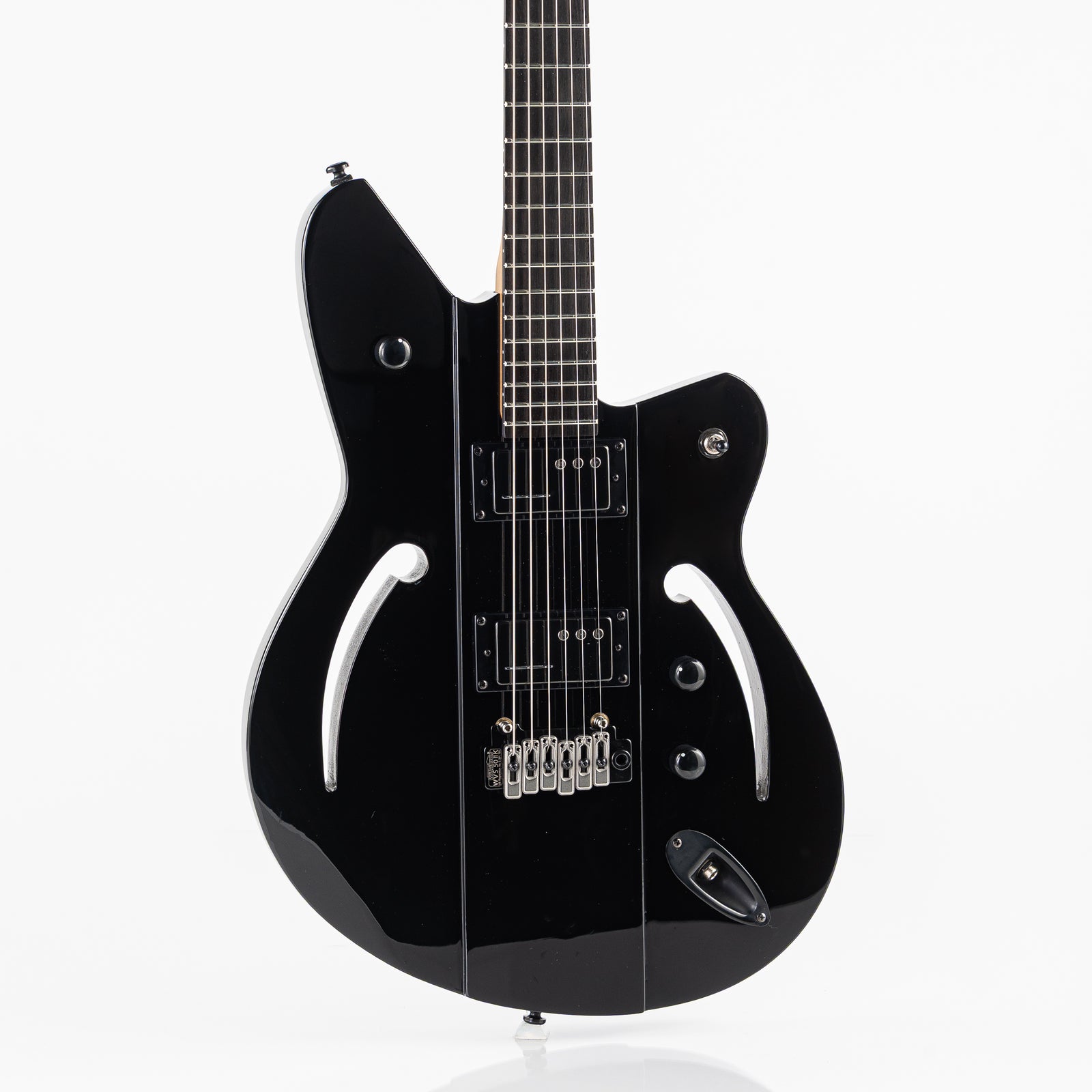 B-Stock Reverend Bolt-On Series Airsonic W Blackout Edition Electric Guitar - Midnight Black