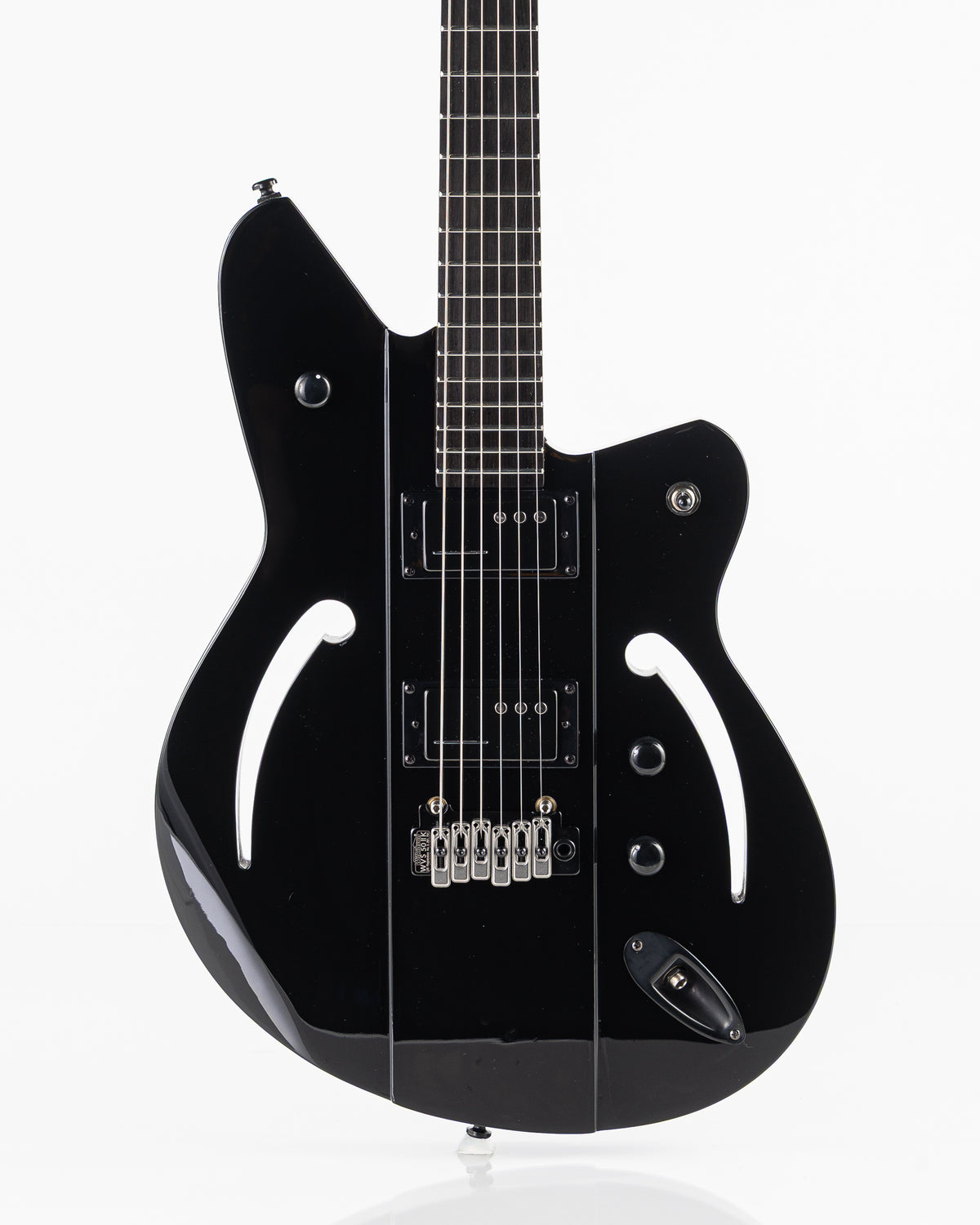 B-Stock Reverend Bolt-On Series Airsonic W Blackout Edition Electric Guitar - Midnight Black