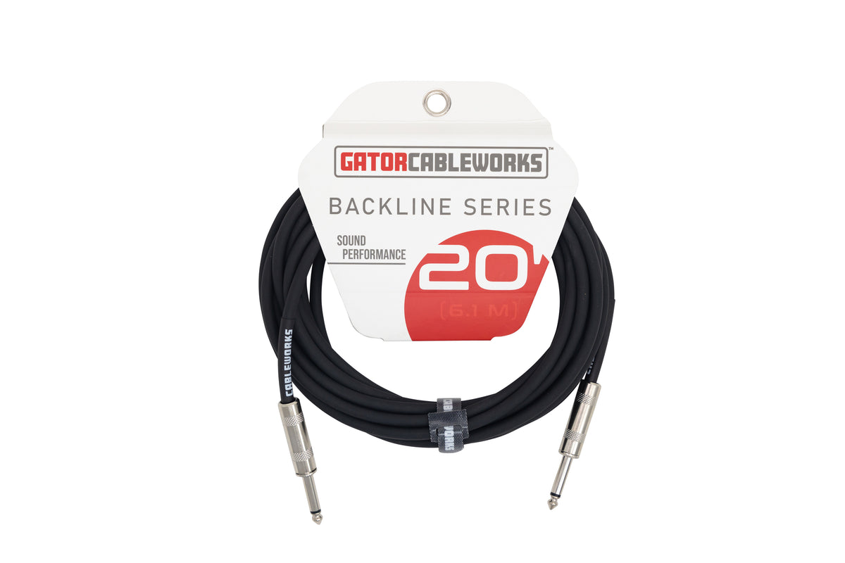 Gator GCWB-INS-20 Instrument Cable Straight to Straight - 20ft