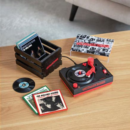 Rolling Stones RSD3 Turntable with Crate and Six 3-Inch Singles (RSD26)