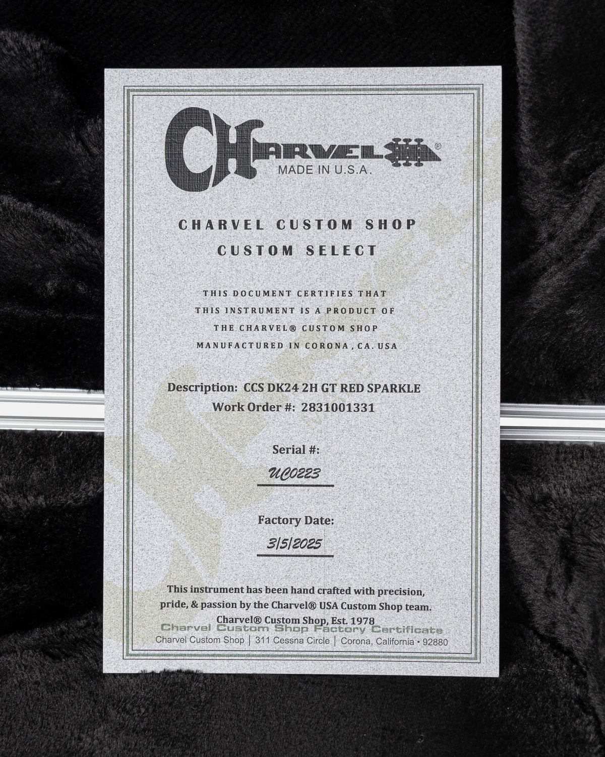 Charvel Custom Shop DK24 2H GT Electric Guitar - Red Sparkle