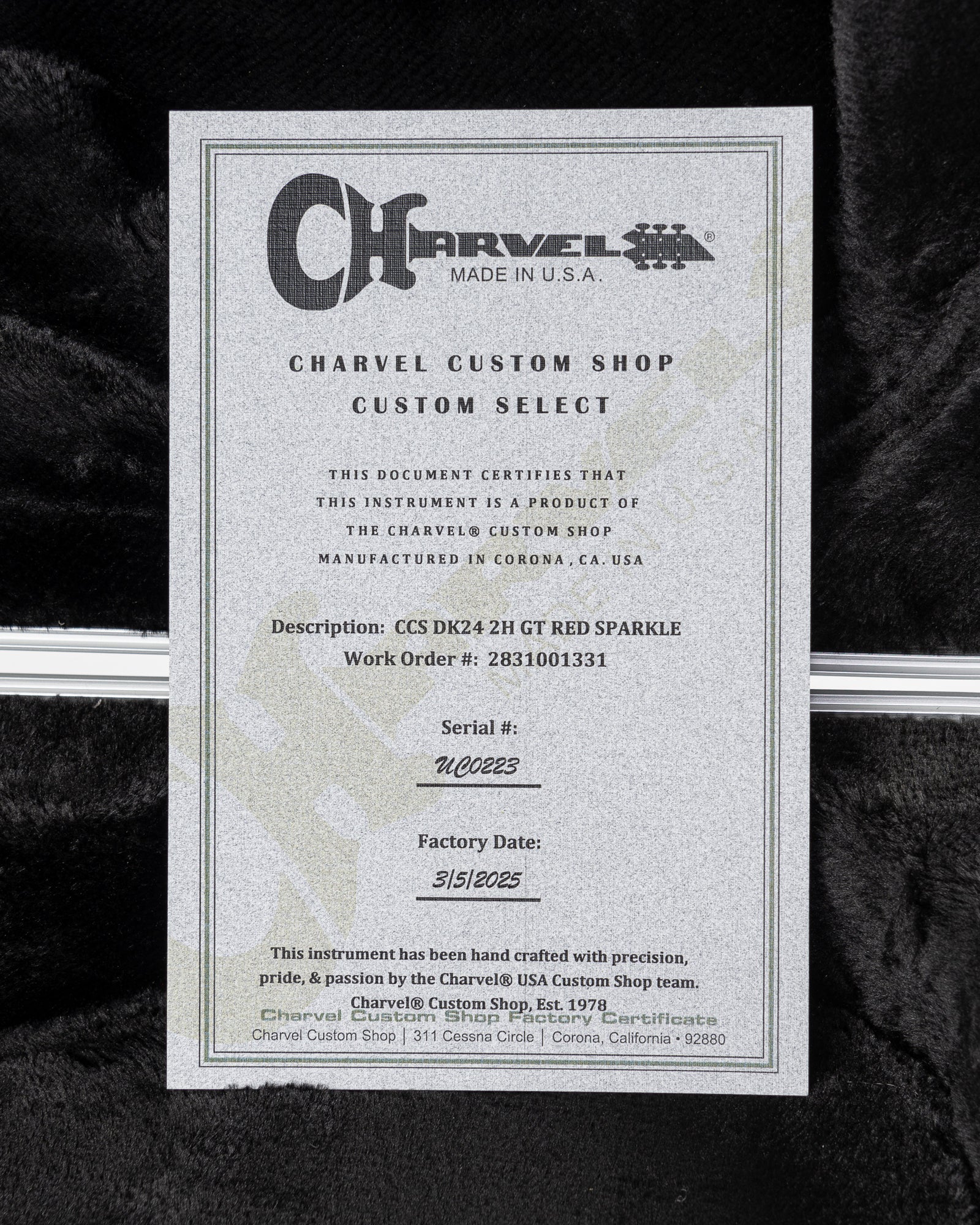 Charvel Custom Shop DK24 2H GT Electric Guitar - Red Sparkle