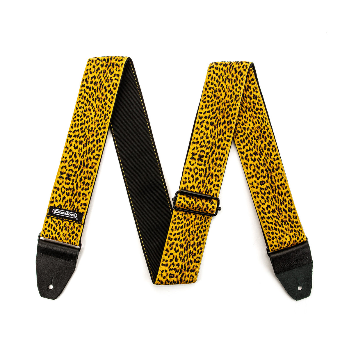 Dunlop D6725 Jacquard Guitar Strap/Bass Strap - LeopardSkin
