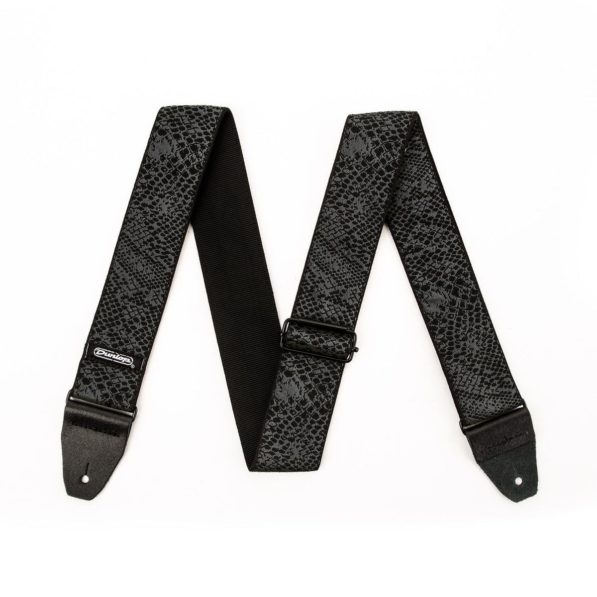 Dunlop D6732 Jacquard Guitar Strap/Bass Strap - Black Serpentine