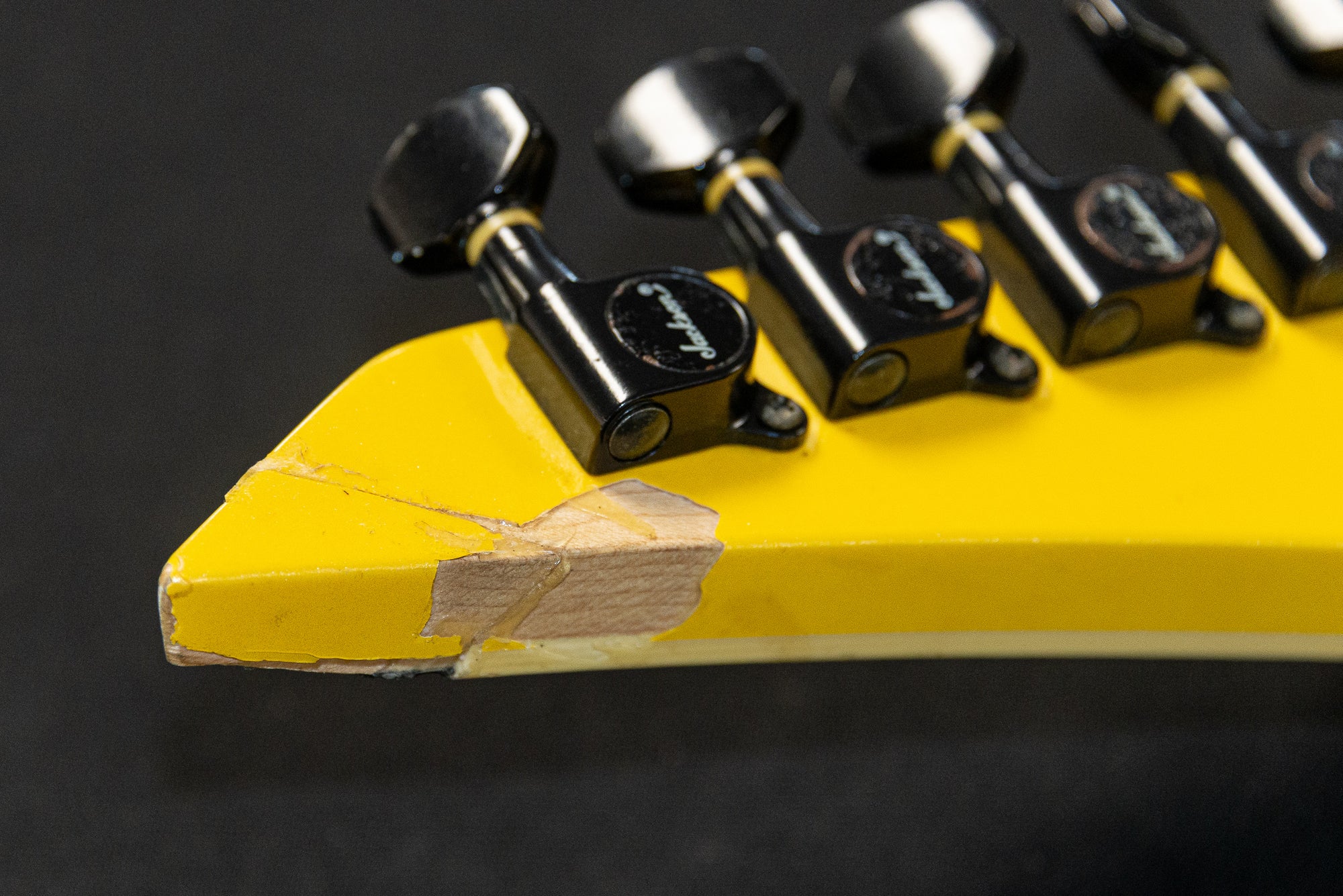 USED 1990 Jackson Professional Series Pro RR1 Randy Rhoads V Electric Guitar - Nuclear Yellow