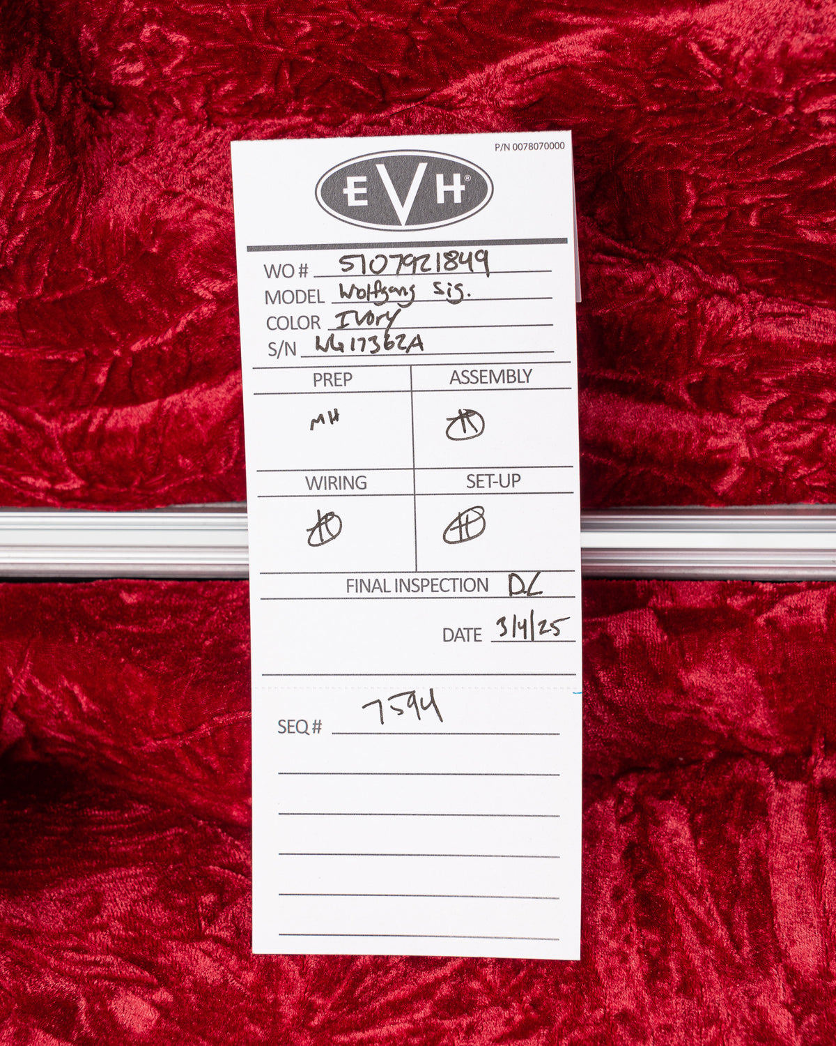 EVH USA Eddie Van Halen Signature Wolfgang Electric Guitar - Ivory