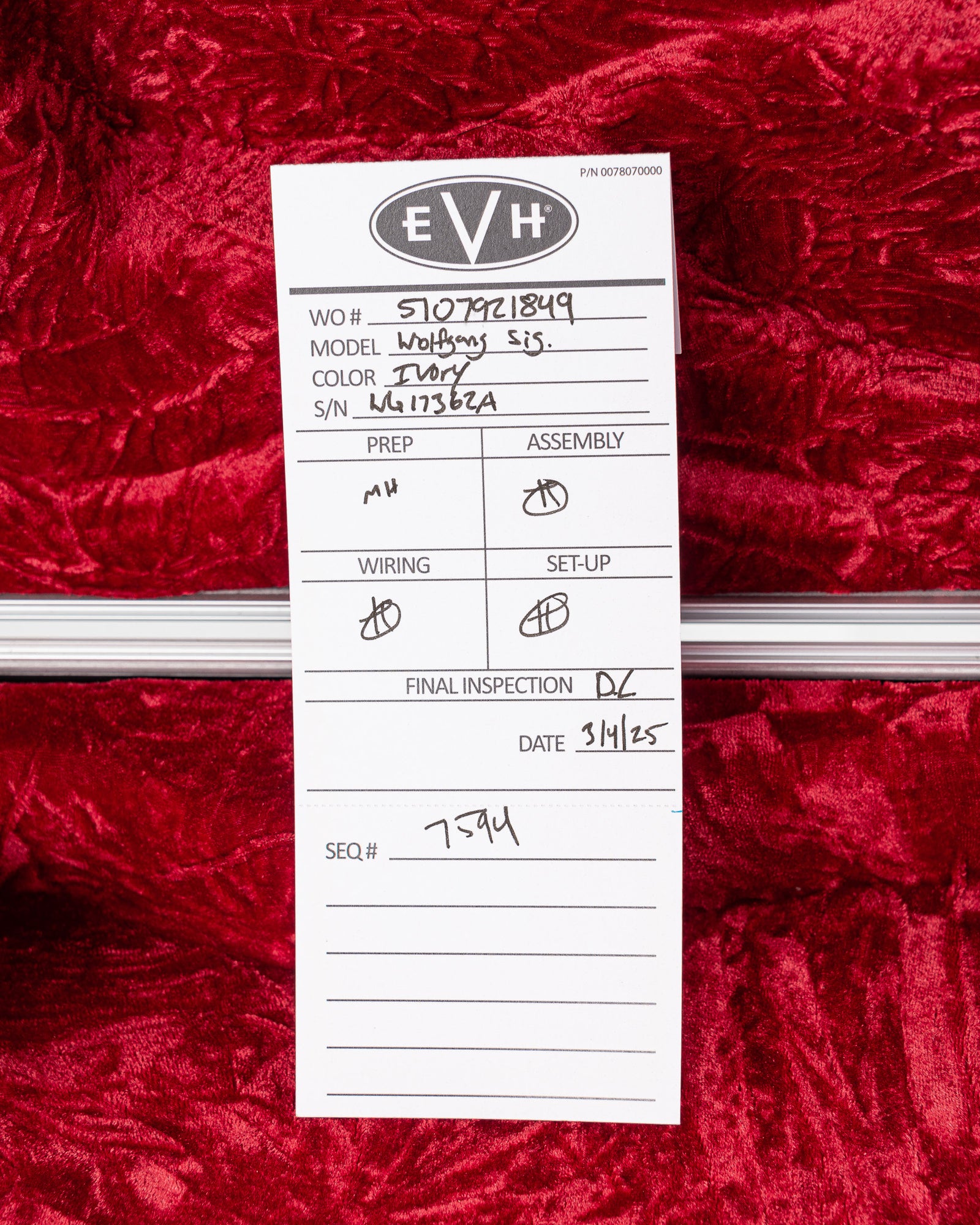 EVH USA Eddie Van Halen Signature Wolfgang Electric Guitar - Ivory