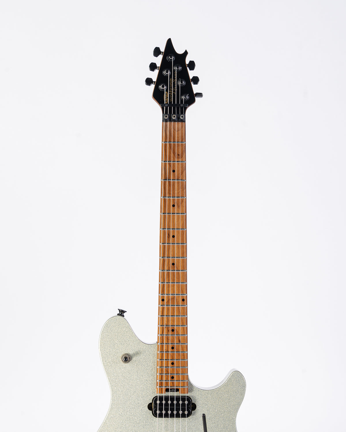 USED EVH Wolfgang Standard Silver Sparkle With D-Tuna and Hardshell Case