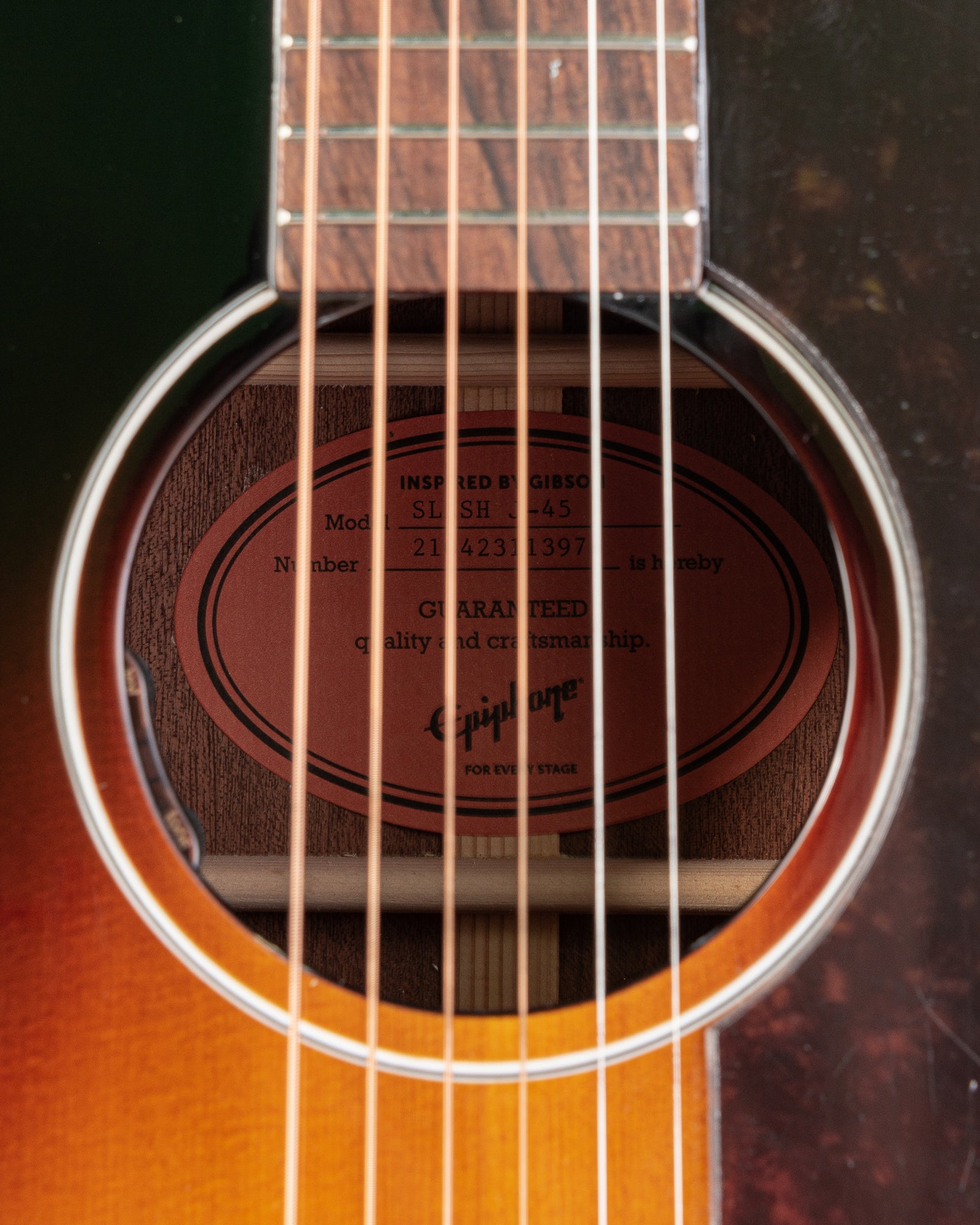 B-STOCK Epiphone Slash J-45 Acoustic Electric Guitar- November Burst with Hardshell Case