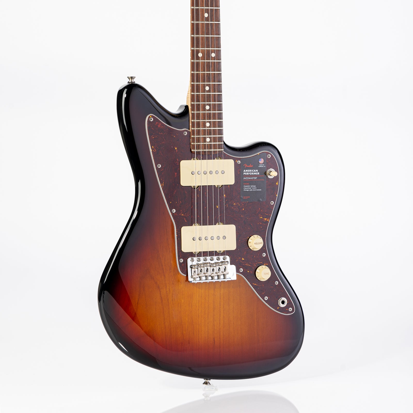 Fender American Performer Jazzmaster Rosewood Electric Guitar- 3-Tone Sunburst