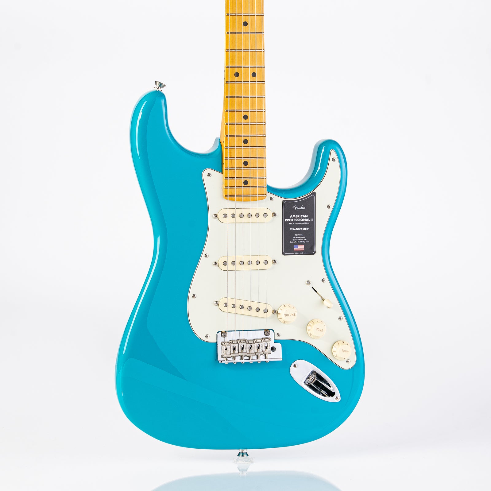 Fender American Professional II Stratocaster Maple Neck Electric Guitar- Miami Blue