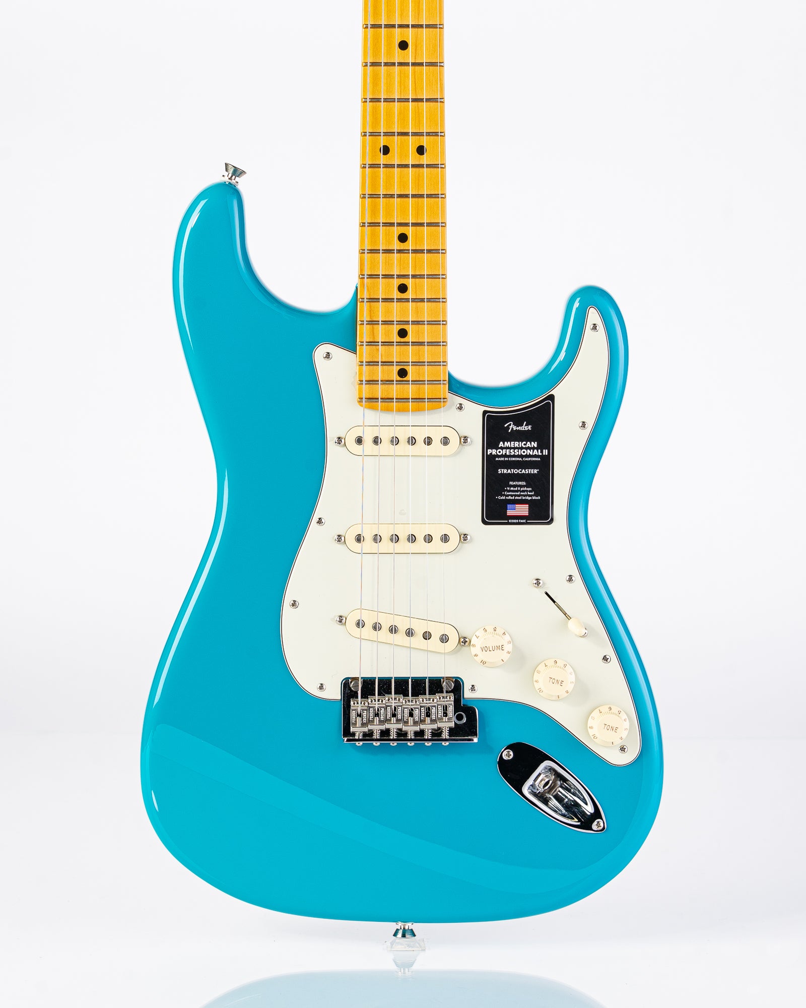 Fender American Professional II Stratocaster Maple Neck Electric Guitar- Miami Blue