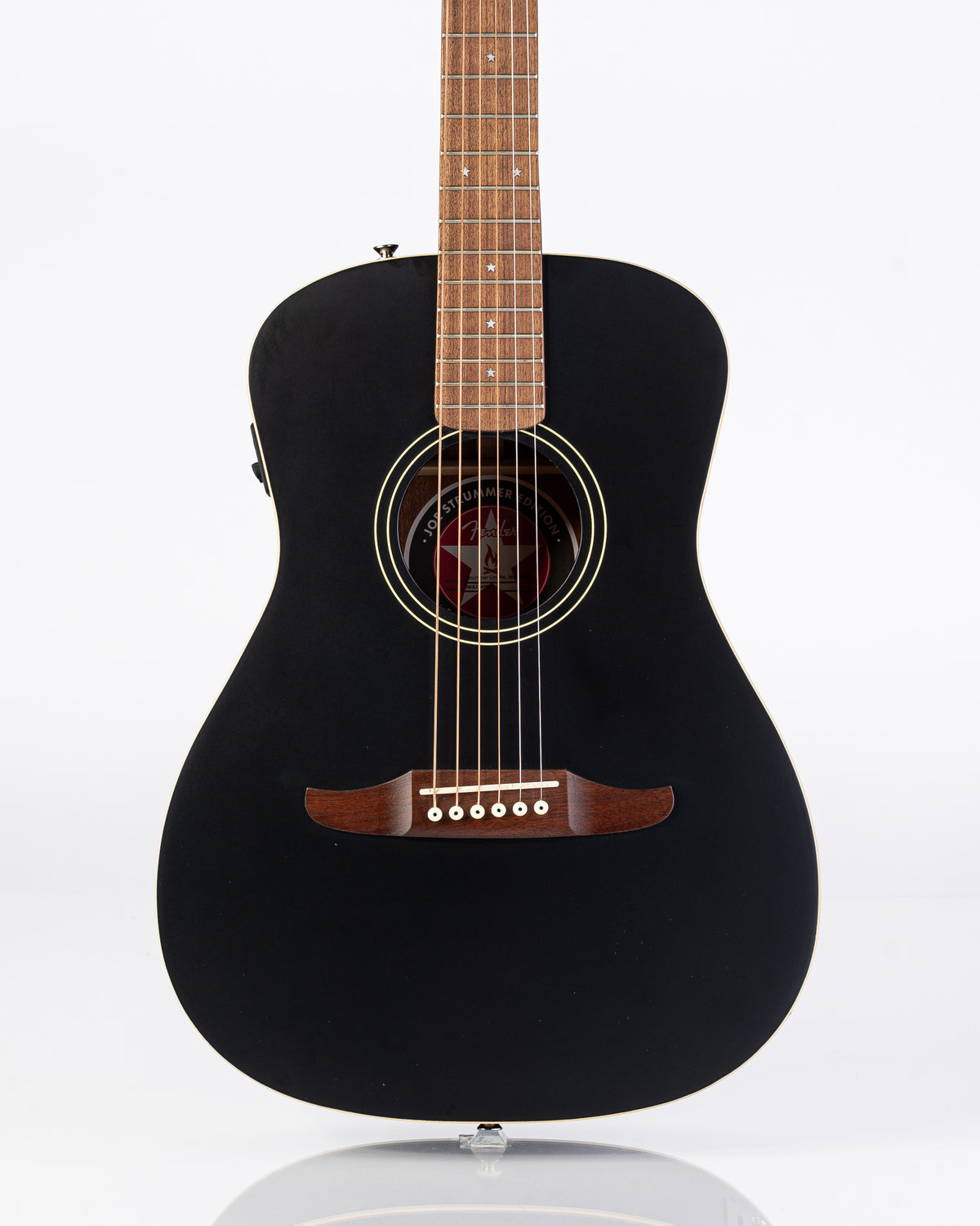 B-STOCK Fender Artist Series Joe Strummer Campfire Acoustic Electric Guitar with Walnut Fingerboard - Matte Black