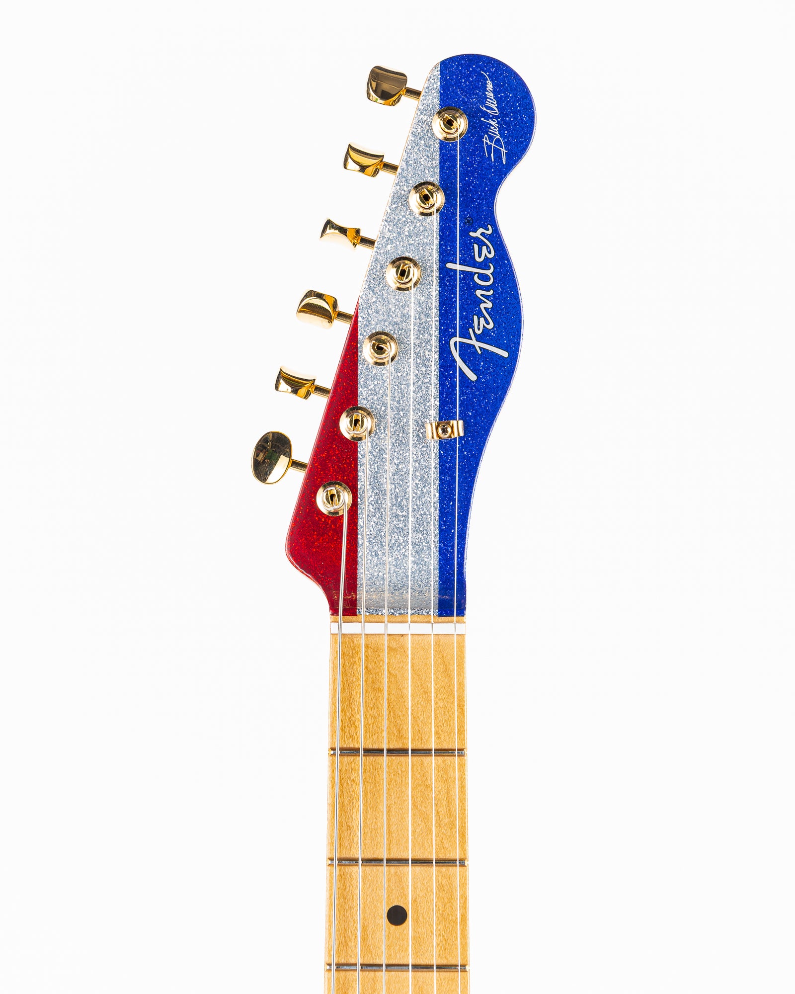 Fender Buck Owens Telecaster Electric Guitar - Red, Silver and Blue Sparkle