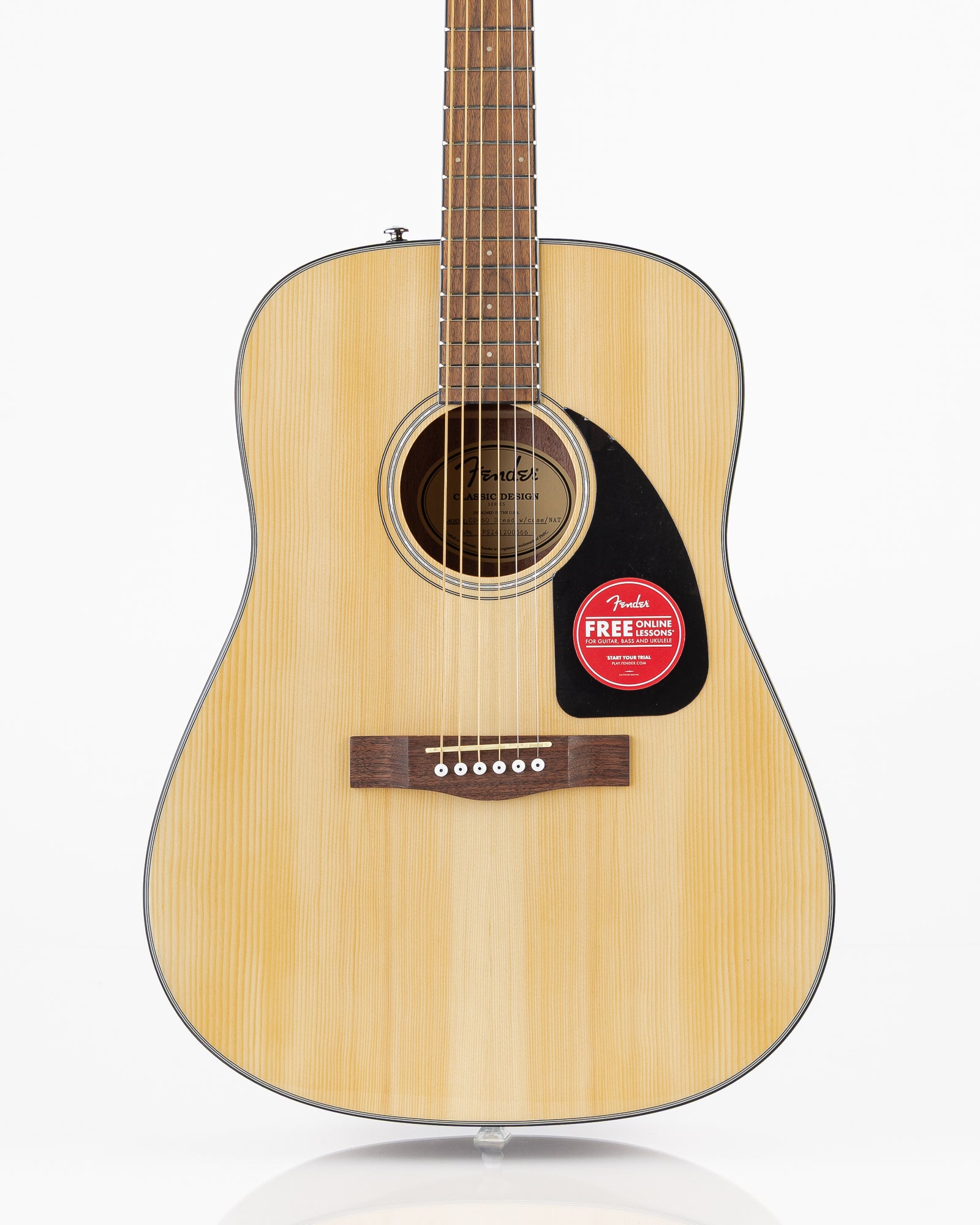 Fender CD-60 Acoustic Guitar - Natural with Hardshell Case
