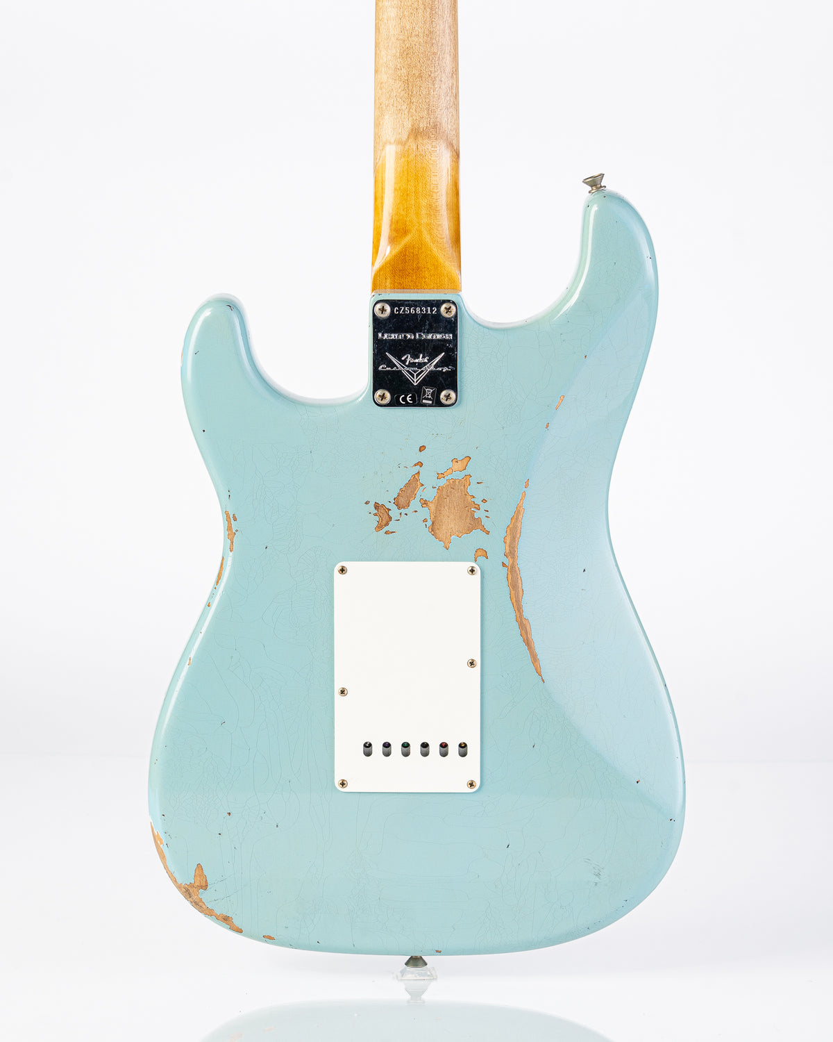 Fender Custom Shop 1963 Stratocaster Electric Guitar - Heavy Relic Faded Aged Sonic Blue