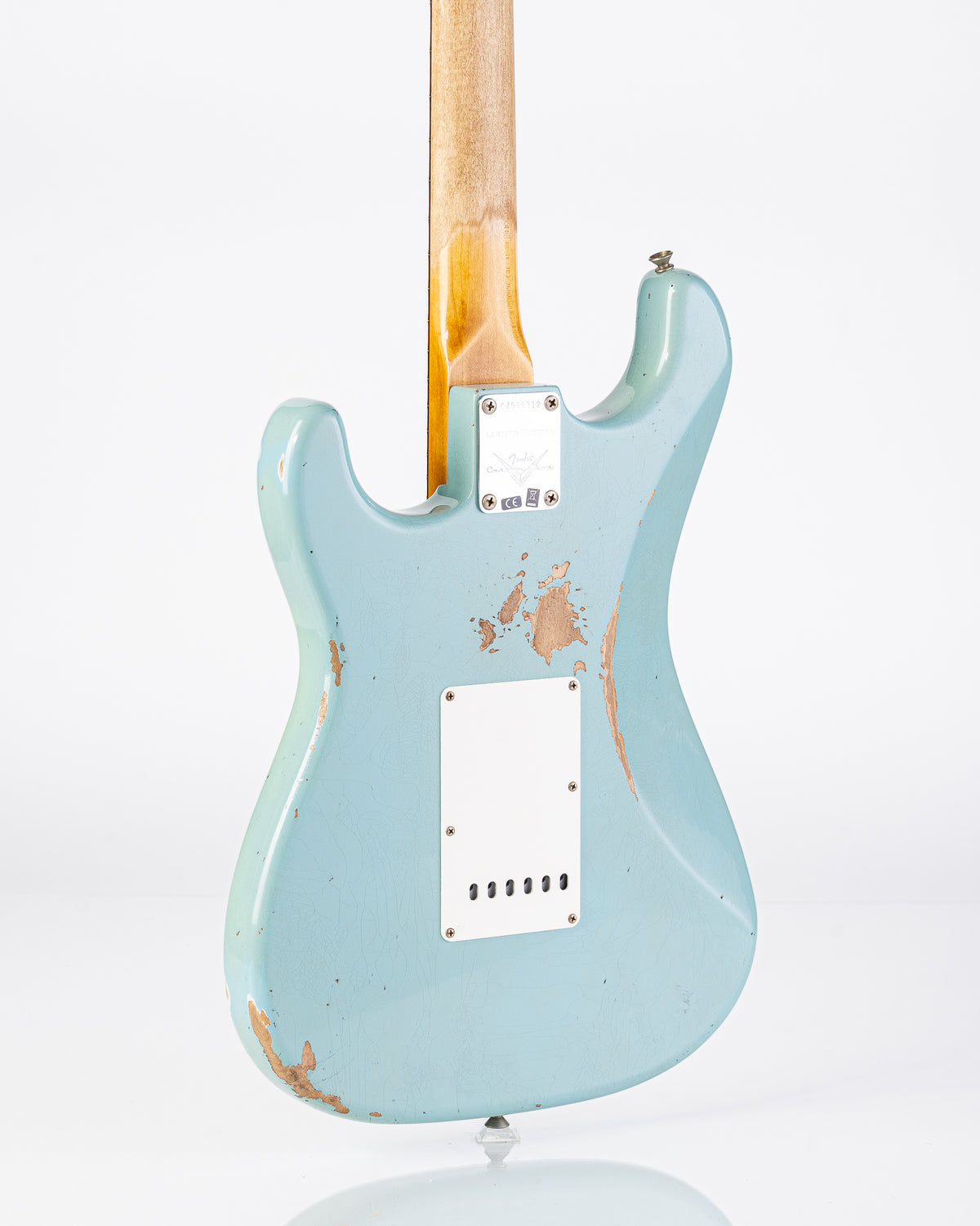 Fender Custom Shop 1963 Stratocaster Electric Guitar - Heavy Relic Faded Aged Sonic Blue