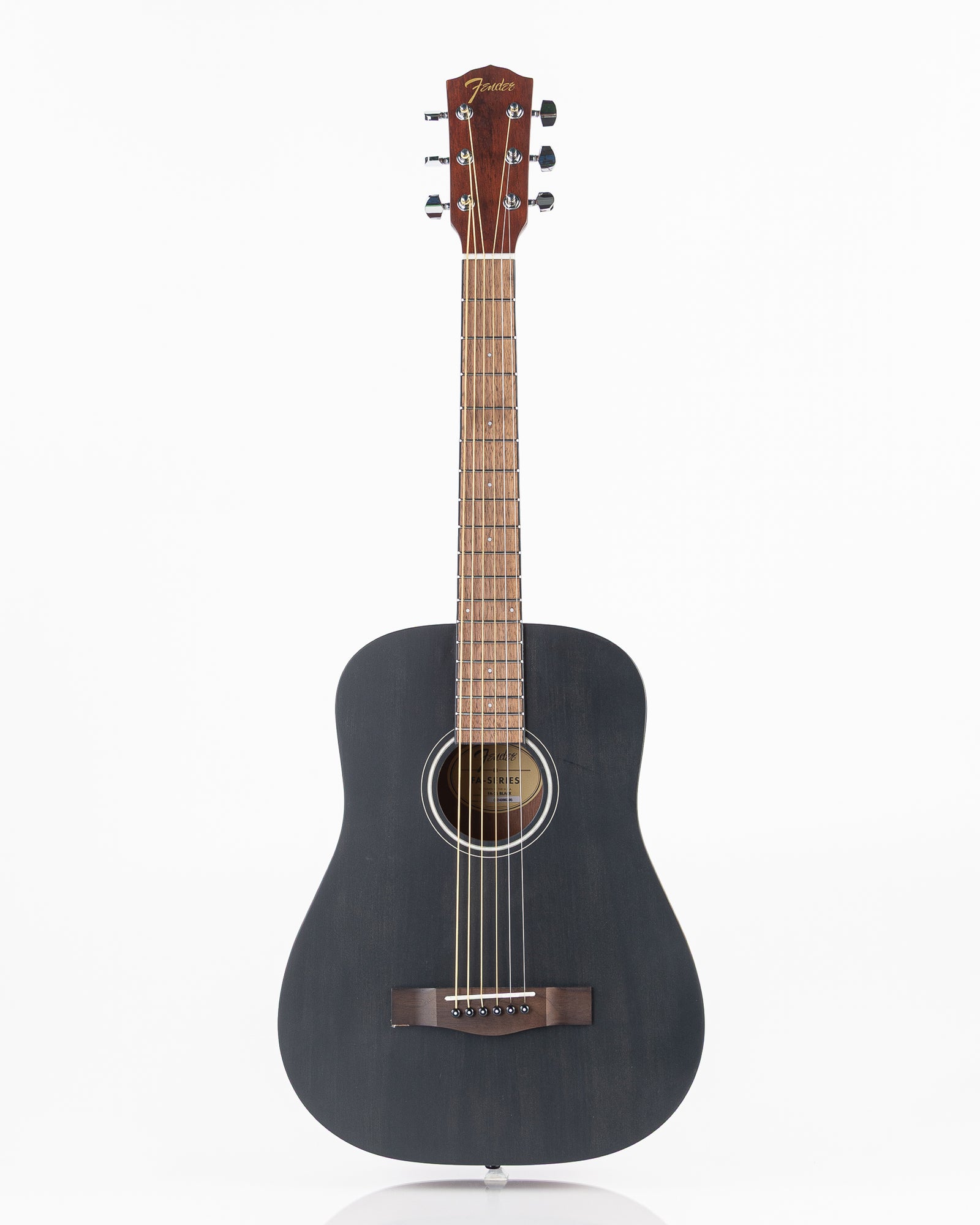Fender FA-15 Steel 3/4 Sized Acoustic Guitar - Black with Walnut Fretboard