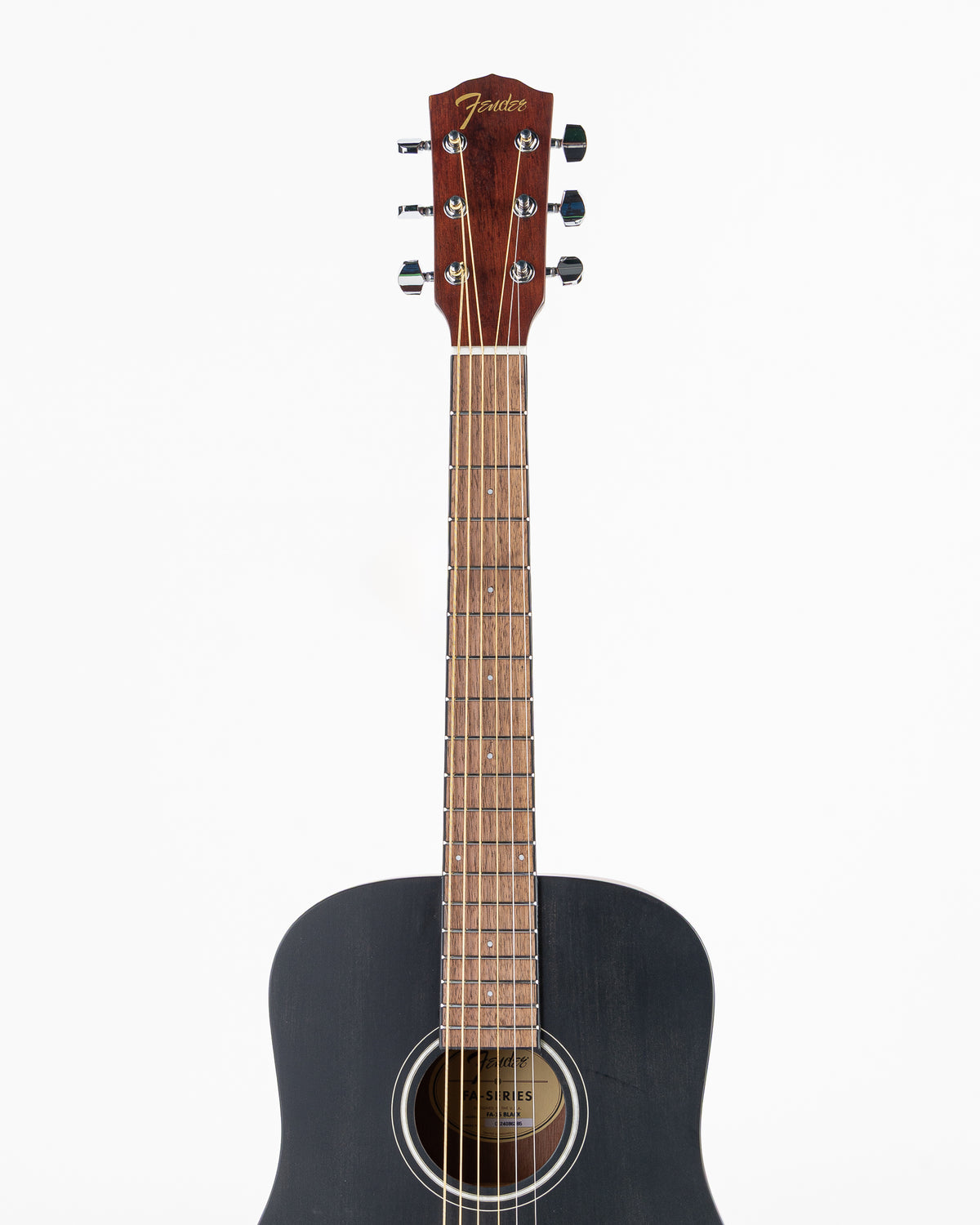Fender FA-15 Steel 3/4 Sized Acoustic Guitar - Black with Walnut Fretboard