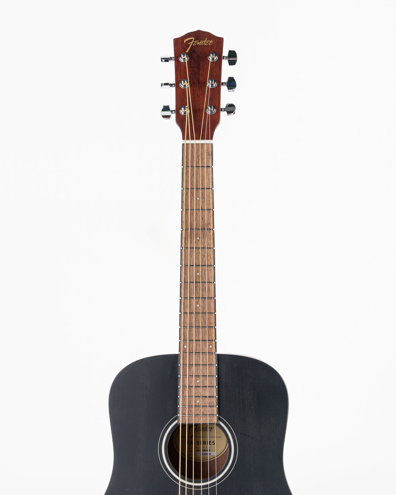 Fender FA-15 Steel 3/4 Sized Acoustic Guitar - Black with Walnut Fretboard
