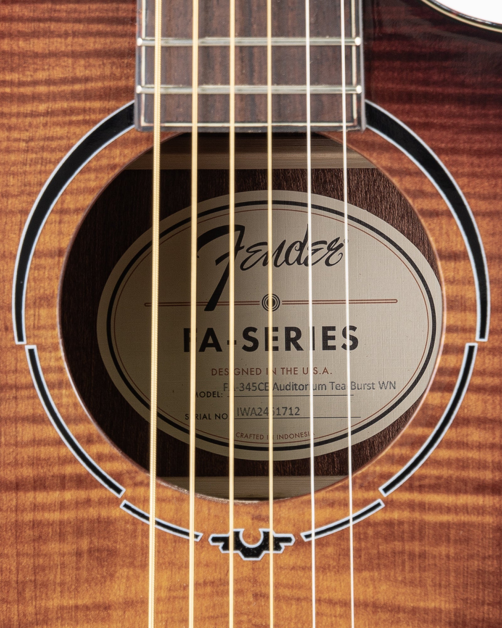 Fender FA-345CE Auditorium Acoustic Electric Guitar - 3-Color Tea Burst