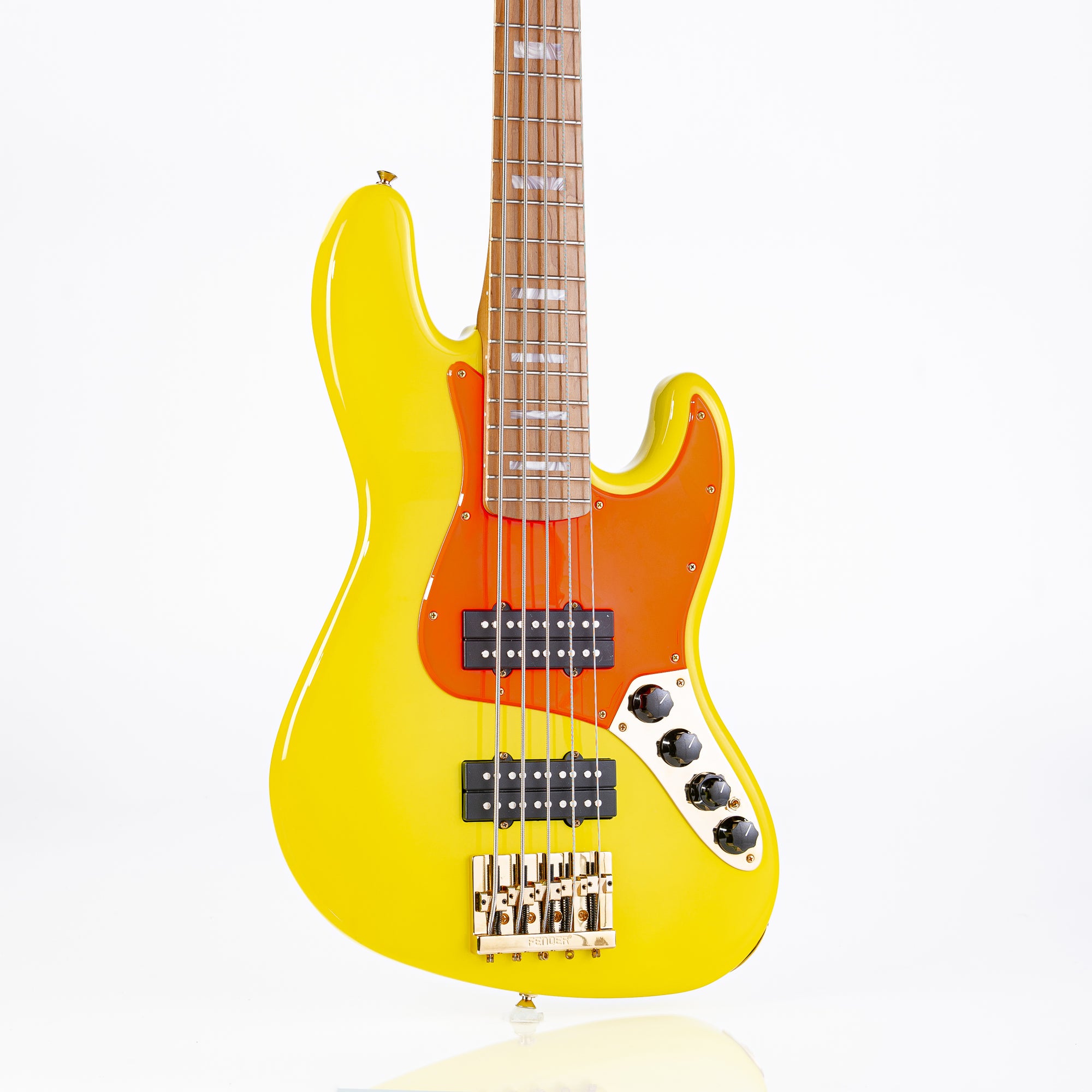 Fender MonoNeon Jazz Bass V Neon Yellow