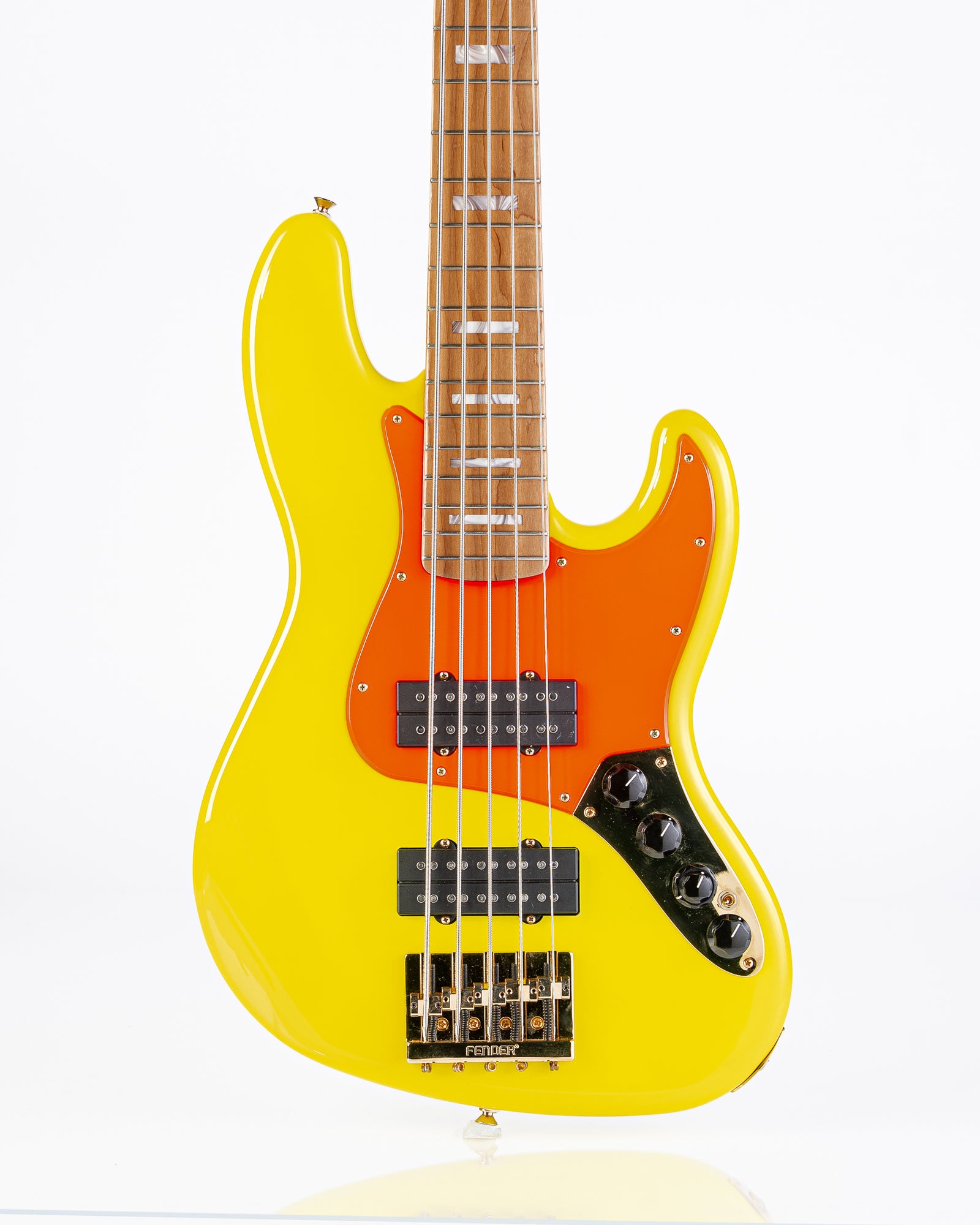 Fender MonoNeon Jazz Bass V Neon Yellow