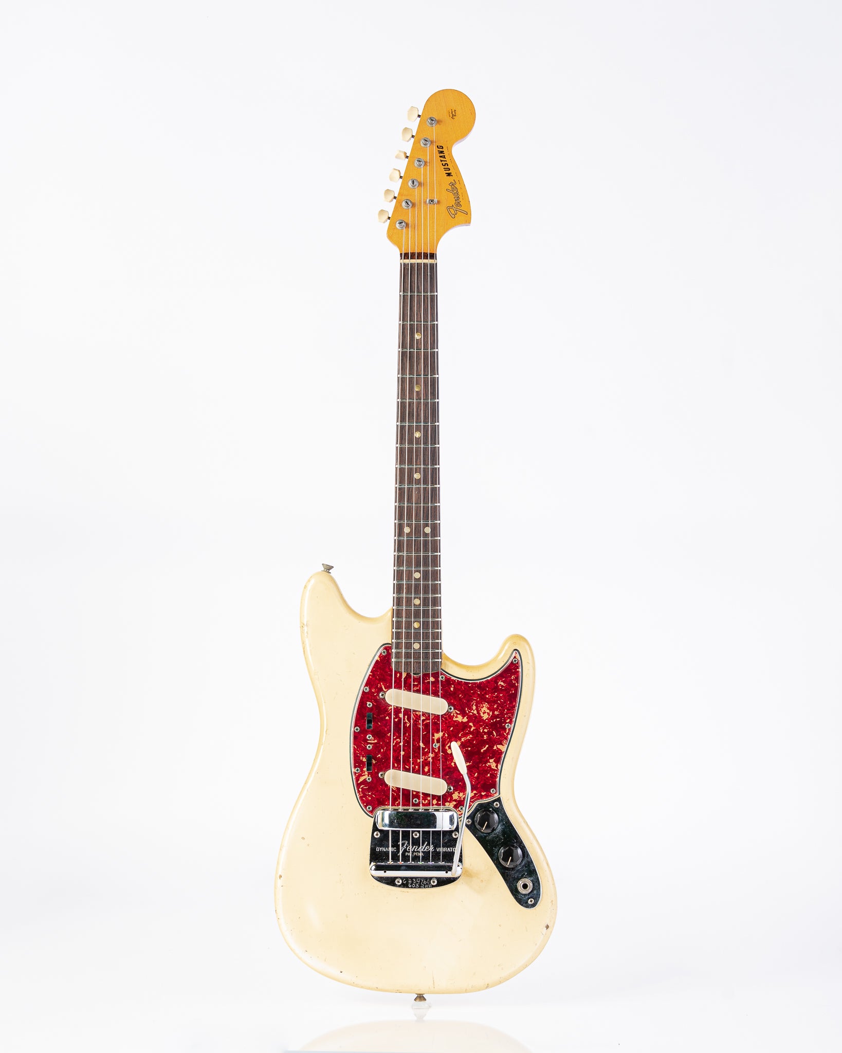 Vintage Fender Mustang 1965-1966 Electric Guitar- White with Original Hardshell Case