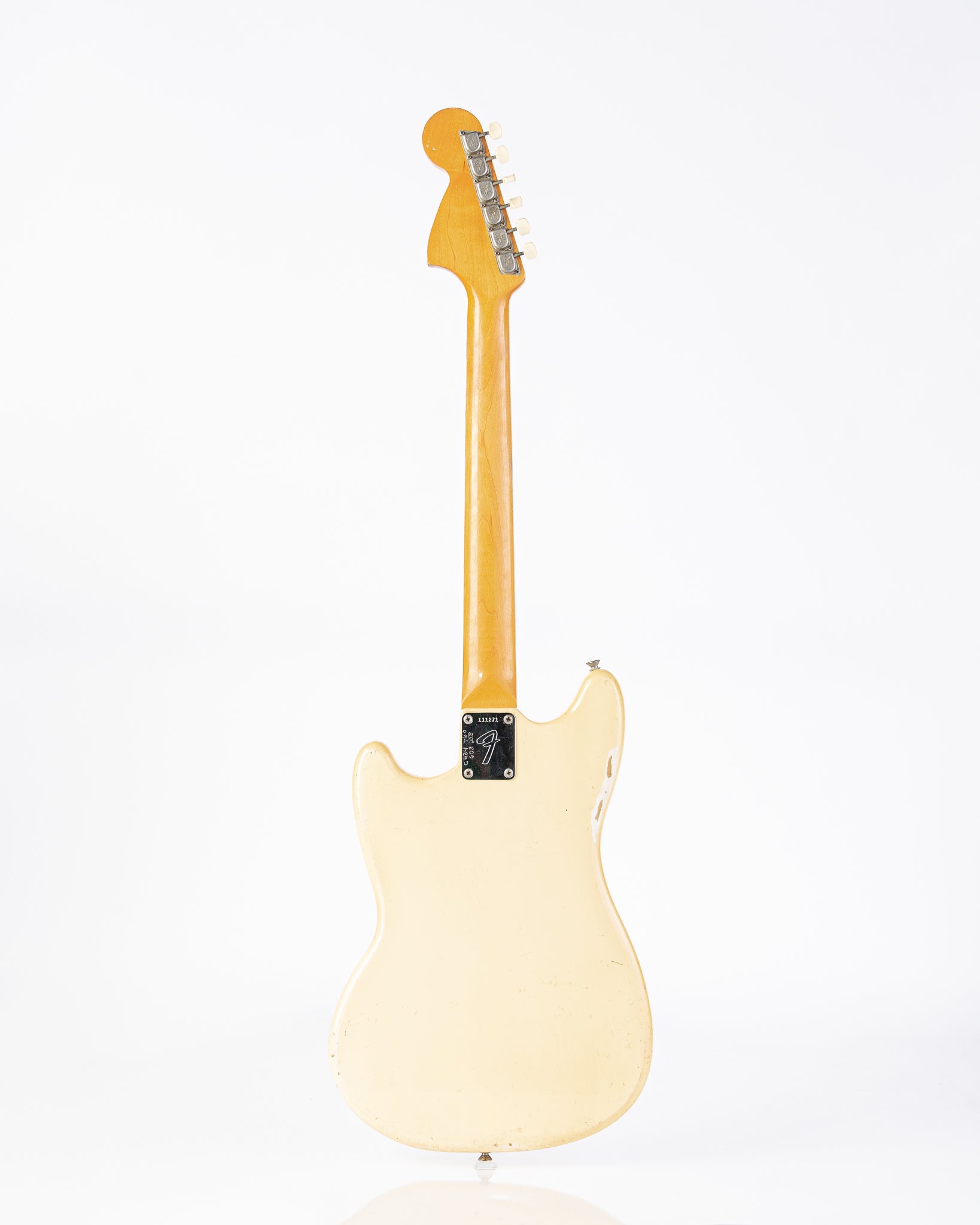 Vintage Fender Mustang 1965-1966 Electric Guitar- White with Original Hardshell Case