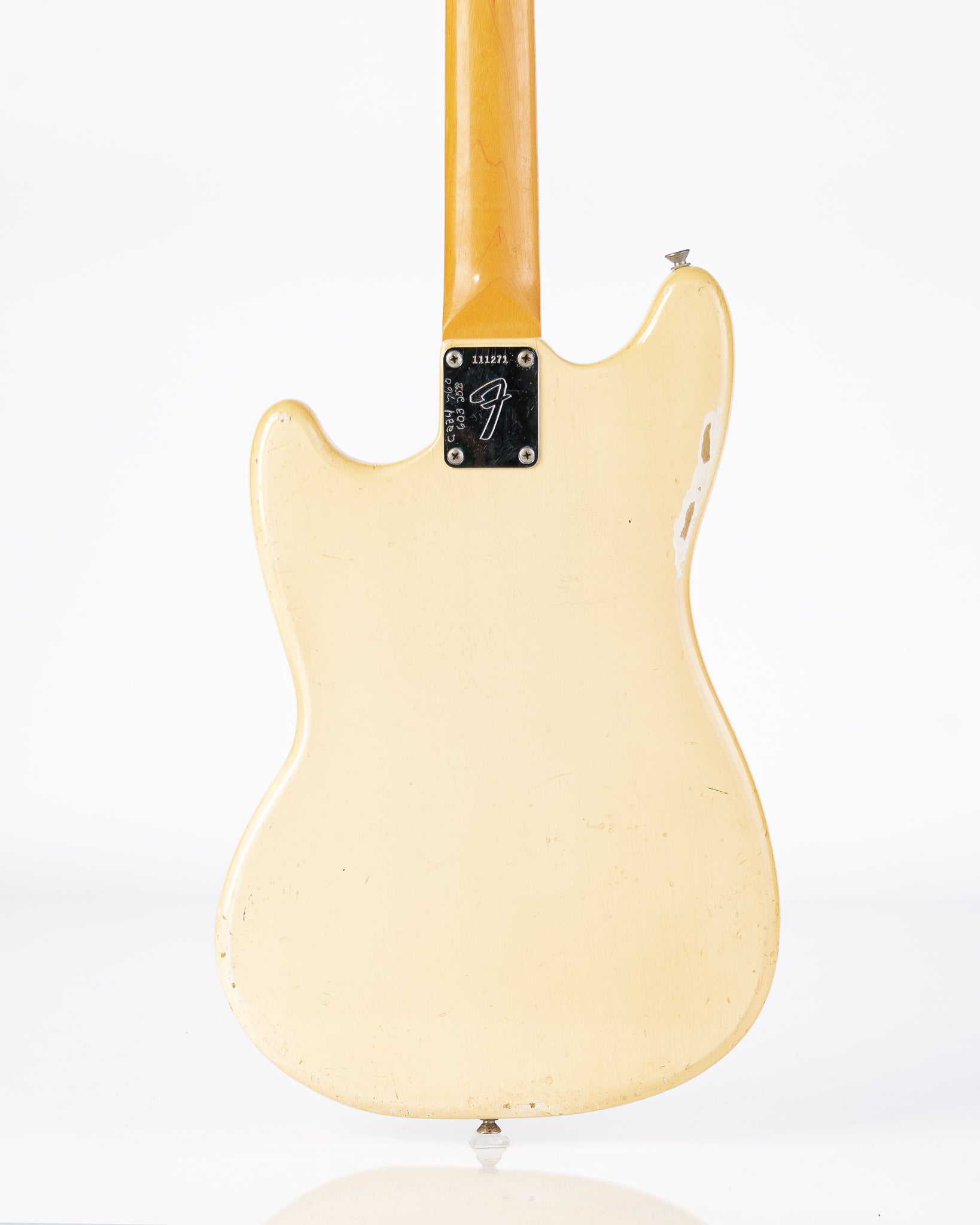 Vintage Fender Mustang 1965-1966 Electric Guitar- White with Original Hardshell Case
