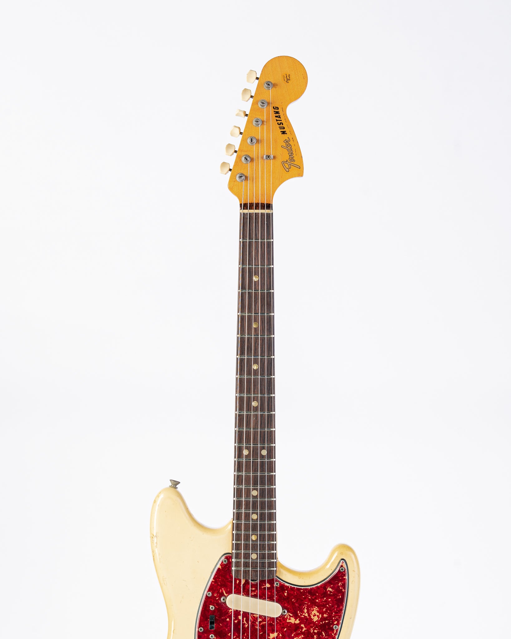 Vintage Fender Mustang 1965-1966 Electric Guitar- White with Original Hardshell Case