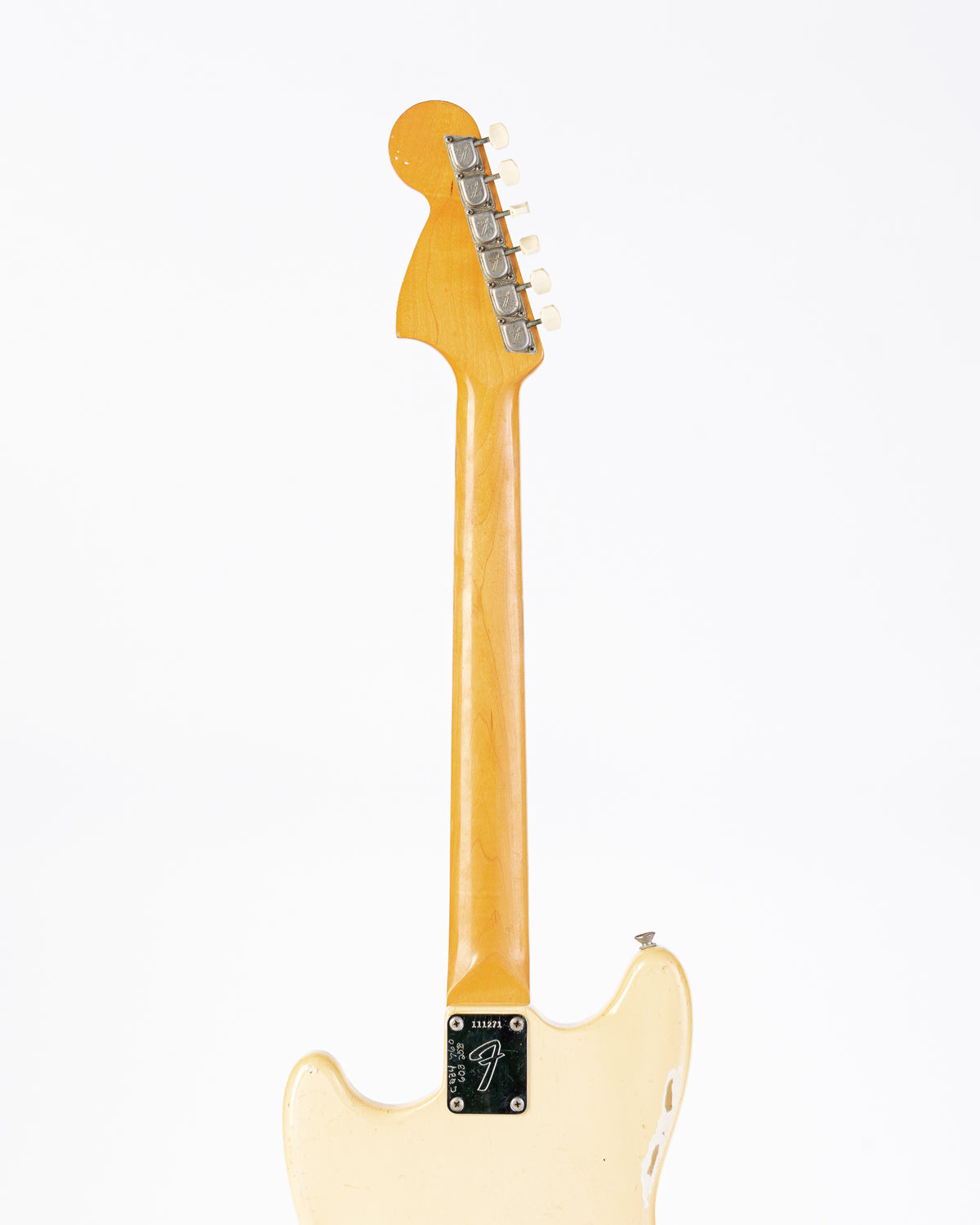 Vintage Fender Mustang 1965-1966 Electric Guitar- White with Original Hardshell Case