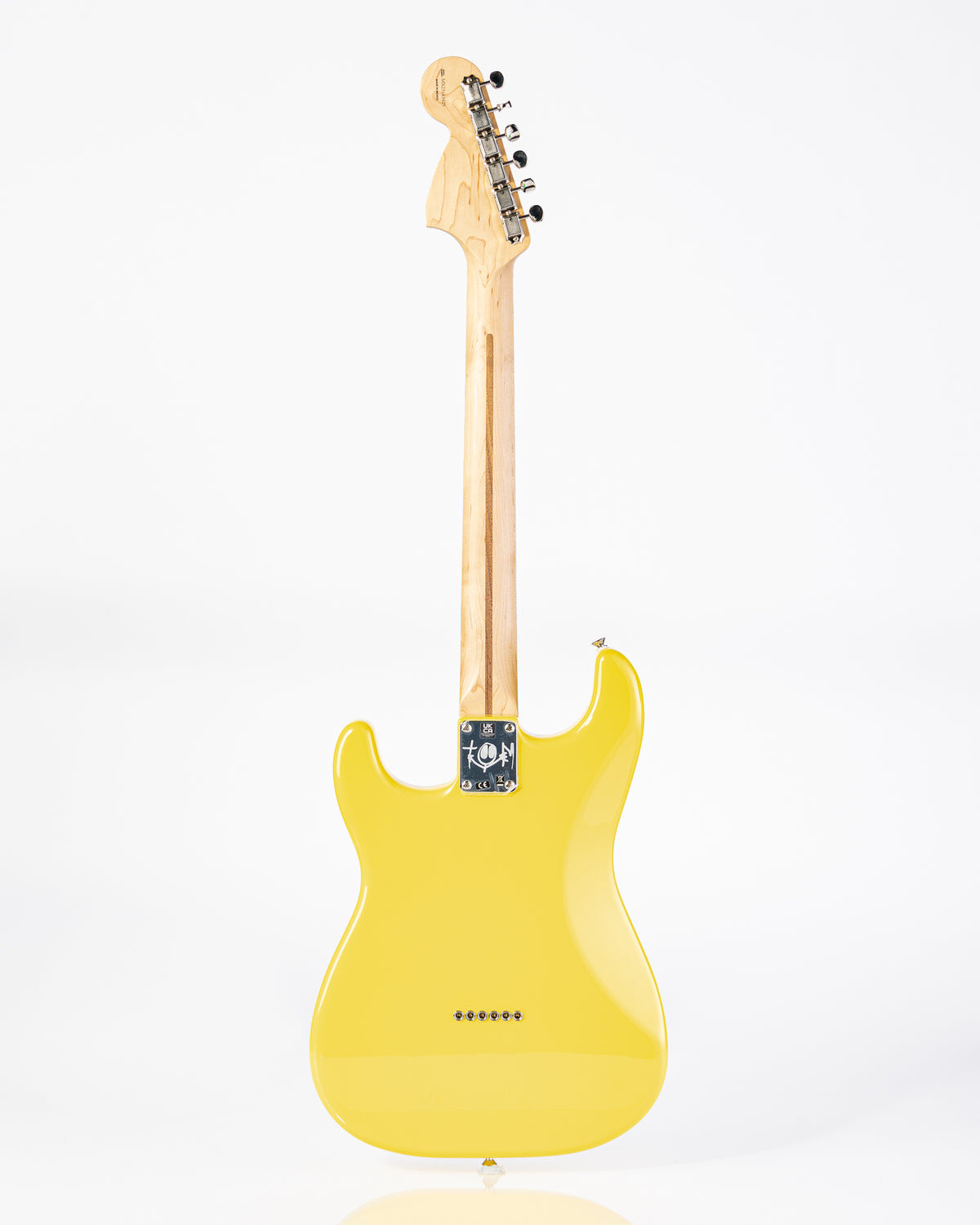 USED Fender Tom Delonge Signature Stratocaster Electric Guitar - Graffiti Yellow