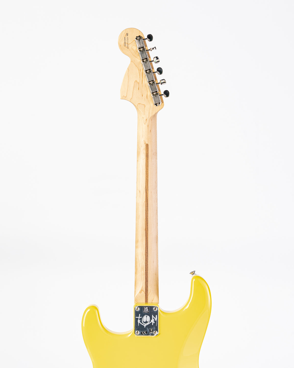 USED Fender Tom Delonge Signature Stratocaster Electric Guitar - Graffiti Yellow