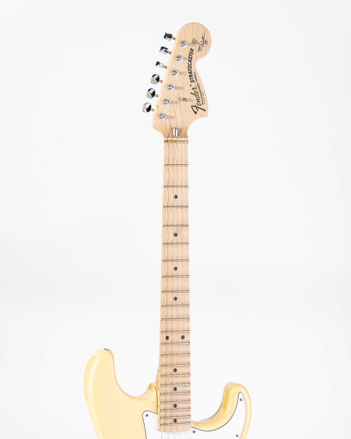 USED Fender Yngwie Malmsteen Signature Stratocaster Scalloped Maple Neck Electric Guitar- Vintage White